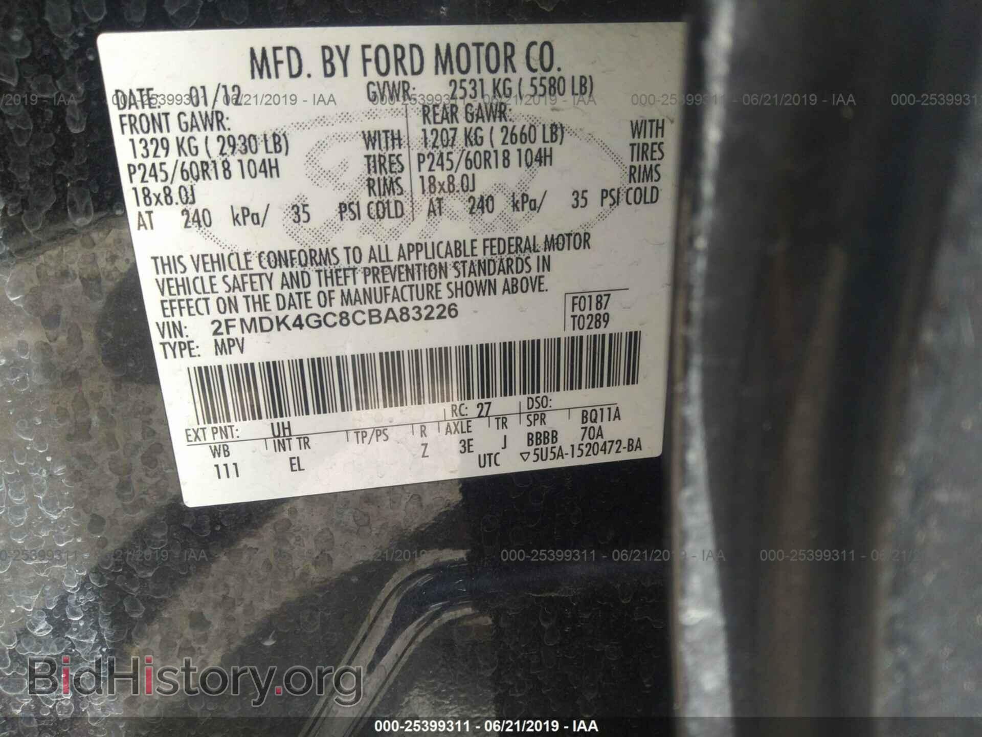 2012 FORD EDGE - VIN: 2FMDK4GC8CBA83226 - Photo 9