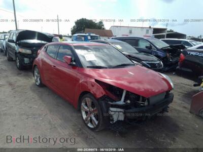 2012 Hyundai VELOSTER, red — VIN KMHTC6AD2CU071928, IAAI