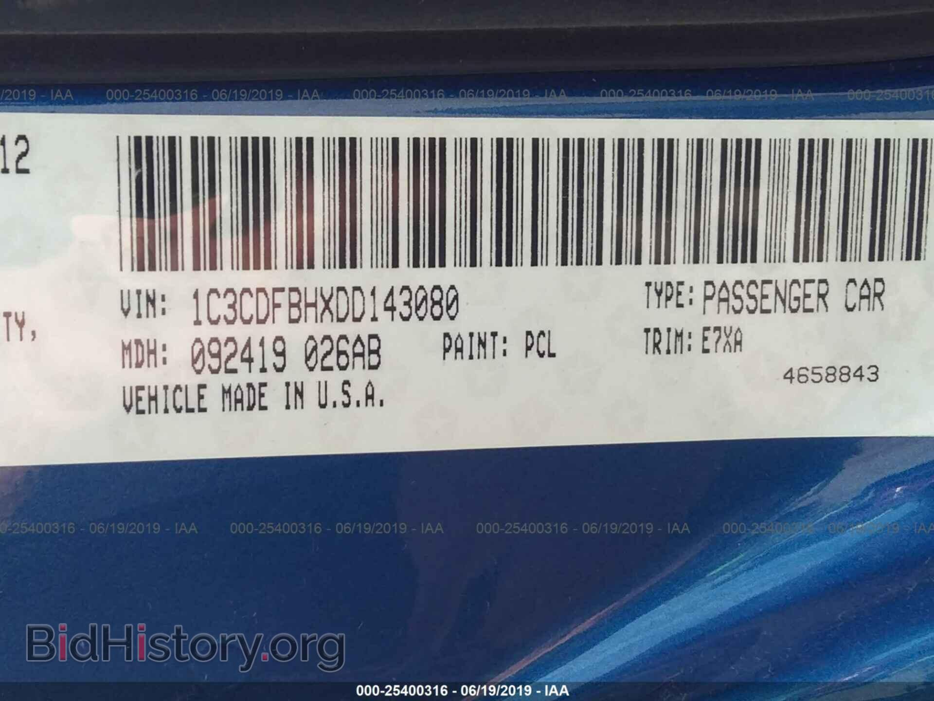 2013 DODGE DART - VIN: 1C3CDFBHXDD143080 - Фото 9