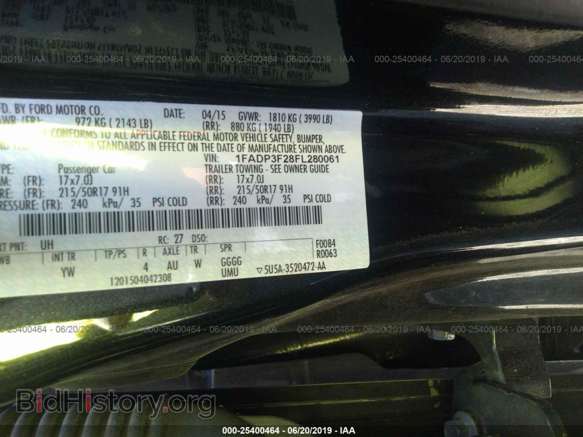 2015 FORD FOCUS - VIN: 1FADP3F28FL280061 - Фото 9