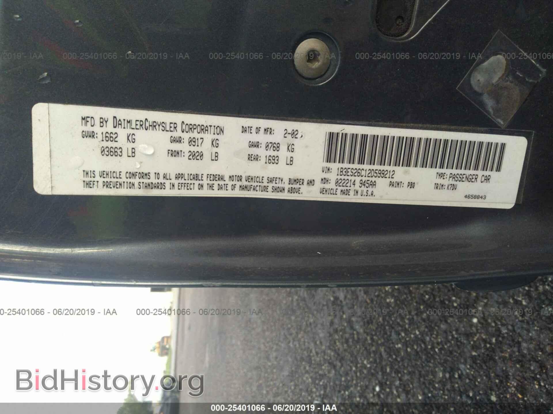 2002 DODGE NEON - VIN: 1B3ES26C12D599212 - Фото 9
