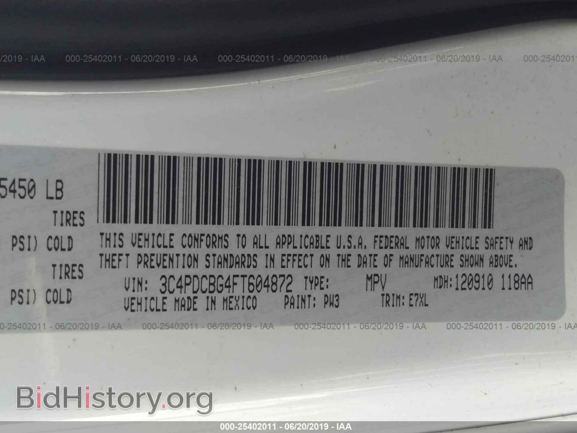 2015 DODGE JOURNEY - VIN: 3C4PDCBG4FT604872 - Photo 9