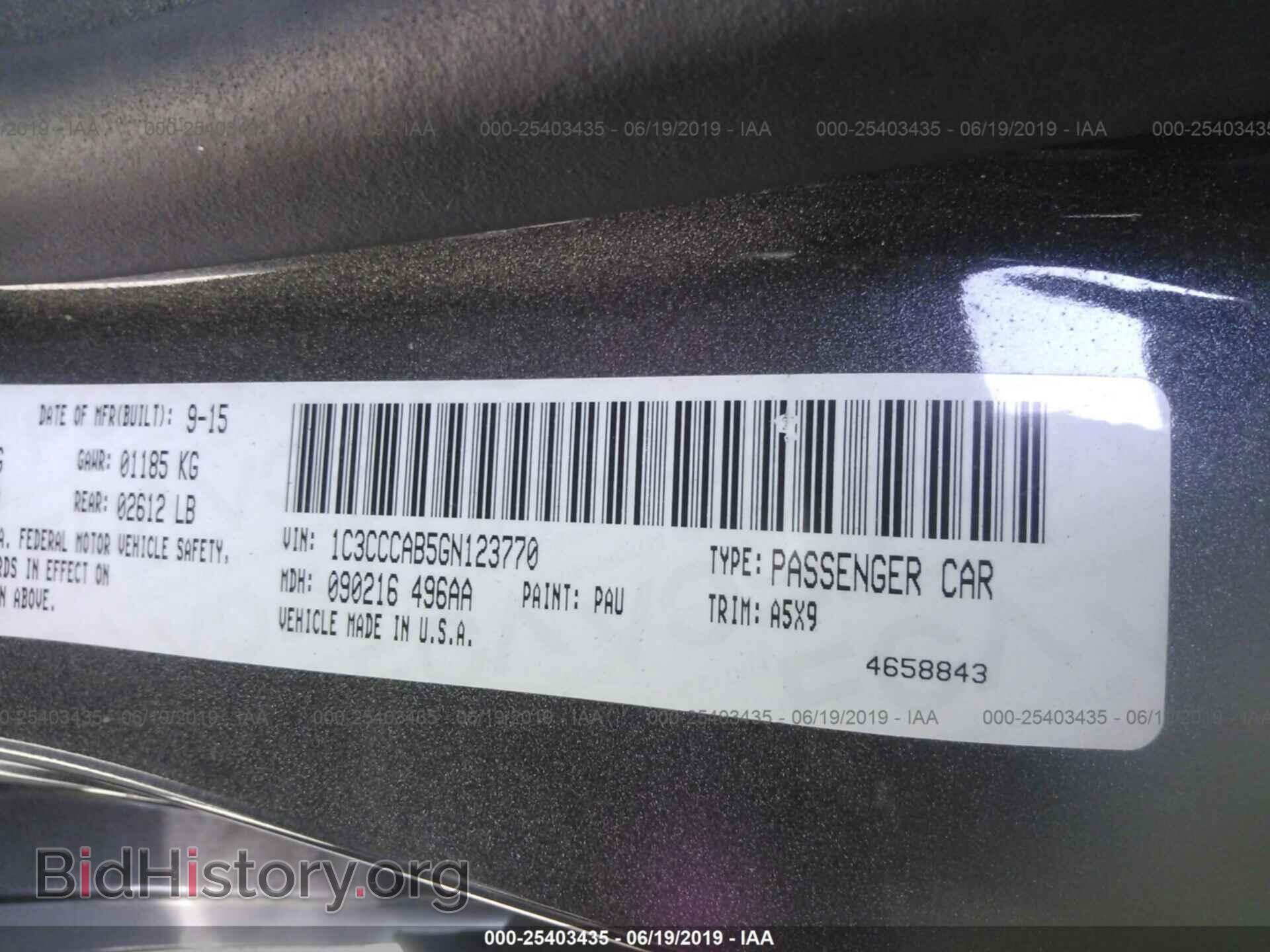 2016 CHRYSLER 200 - VIN: 1C3CCCAB5GN123770 - Photo 9