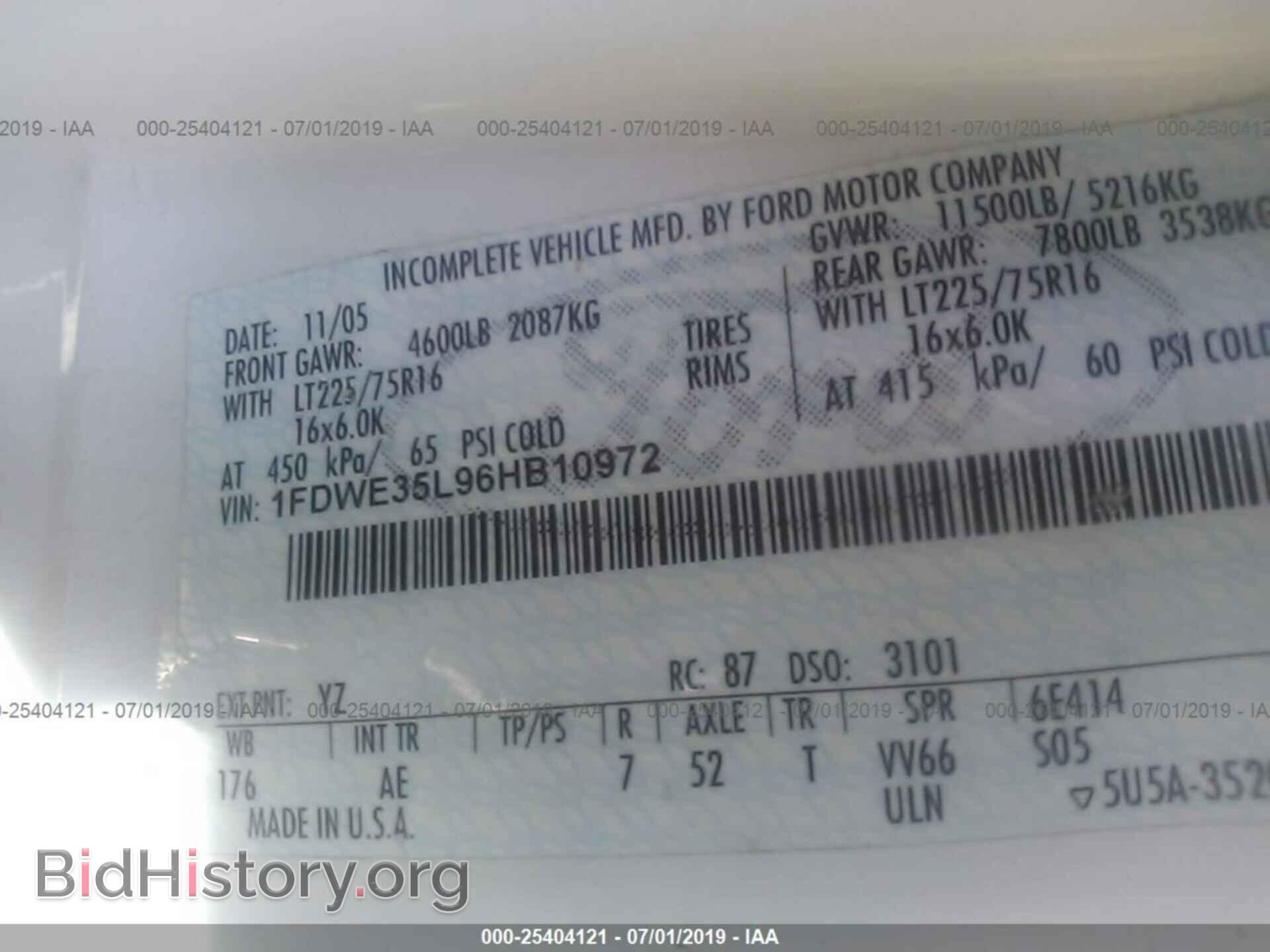 2006 FORD ECONOLINE - VIN: 1FDWE35L96HB10972 - Фото 9