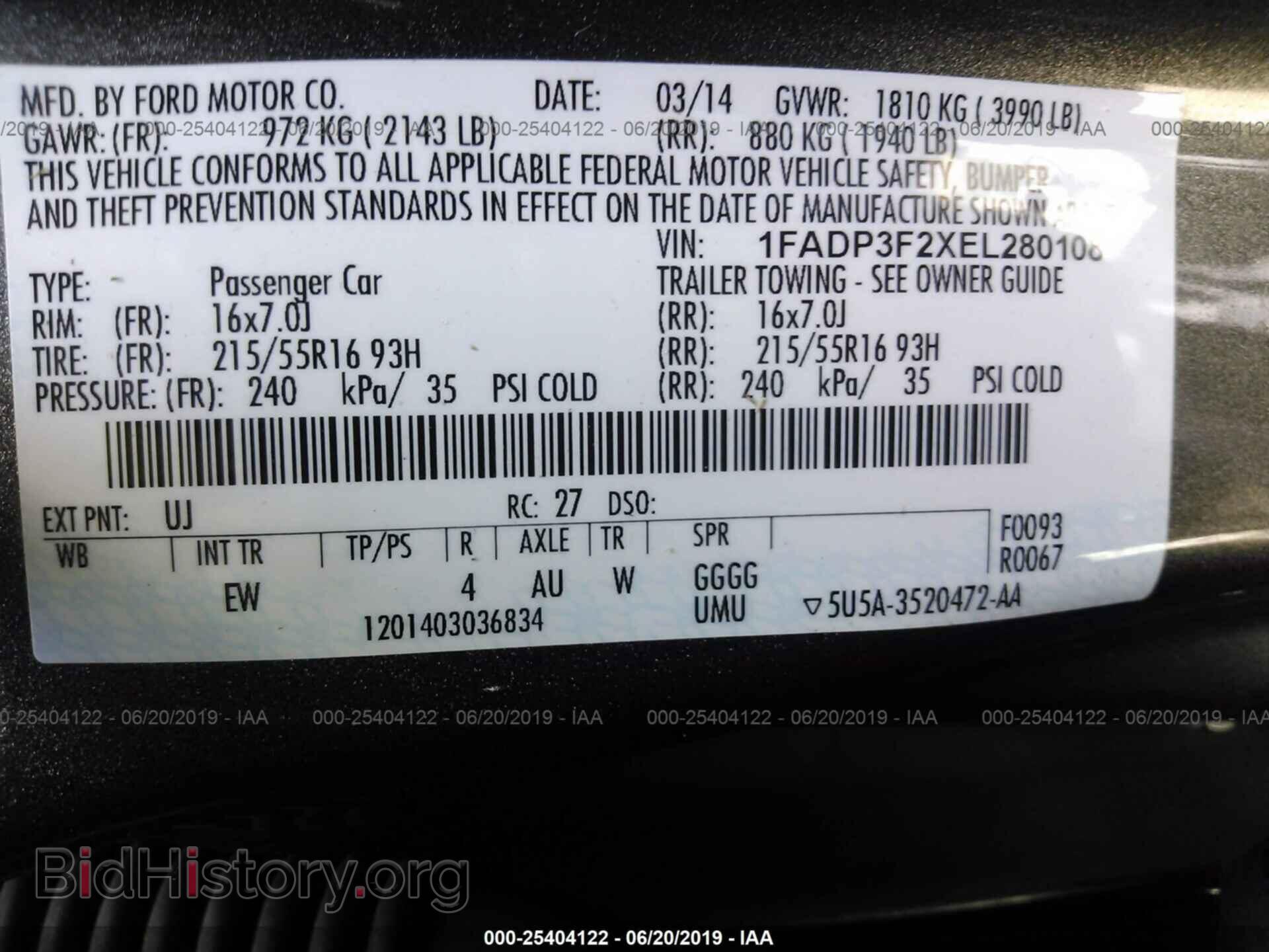 2014 FORD FOCUS - VIN: 1FADP3F2XEL280108 - Photo 9