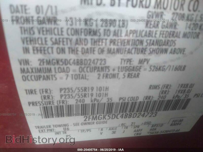 2011 Ford FLEX (VIN 2FMGK5DC4BBD24723) — фото 9 из 10