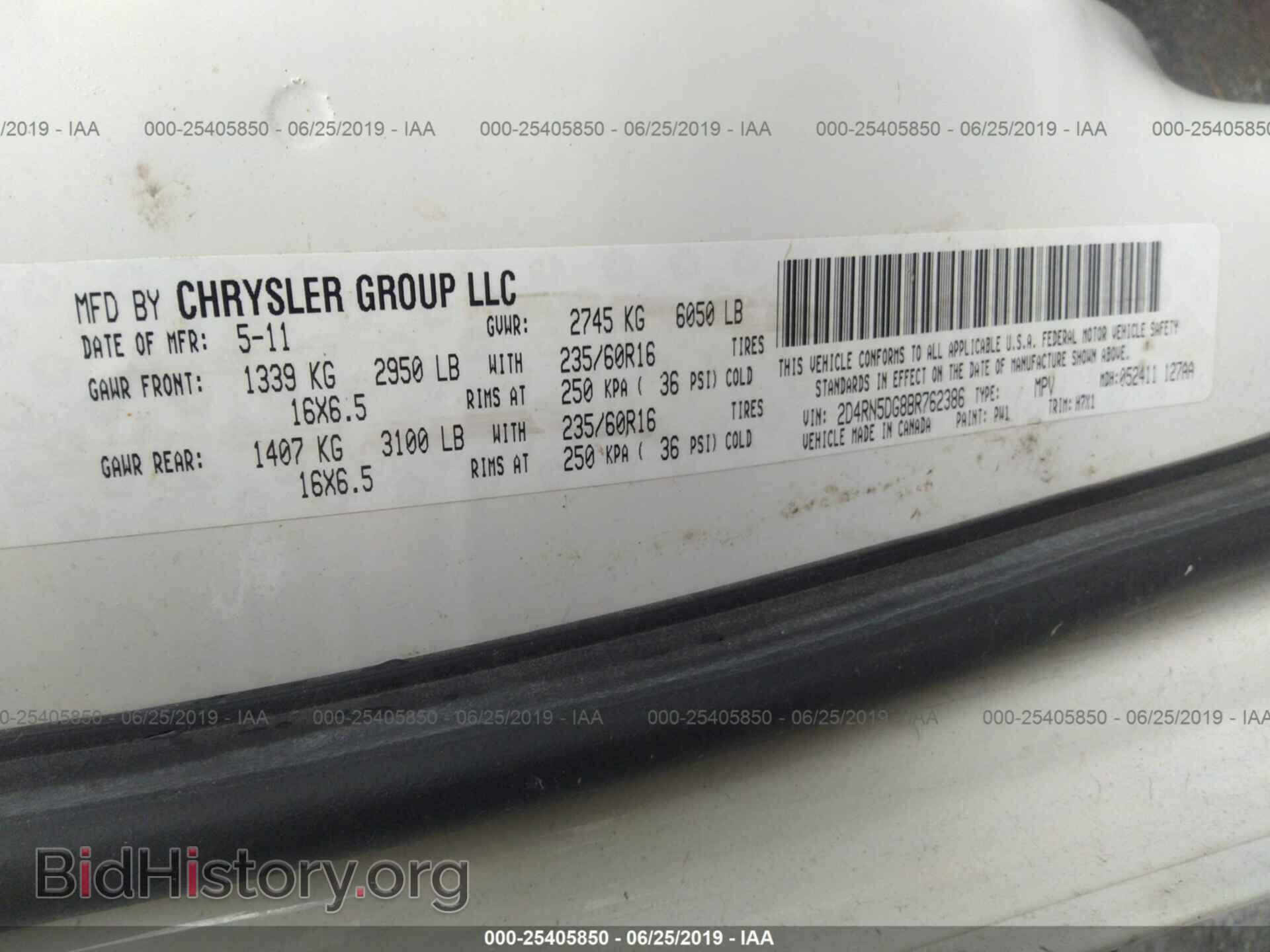 2011 DODGE GRAND CARAVAN - VIN: 2D4RN5DG8BR762386 - Фото 9