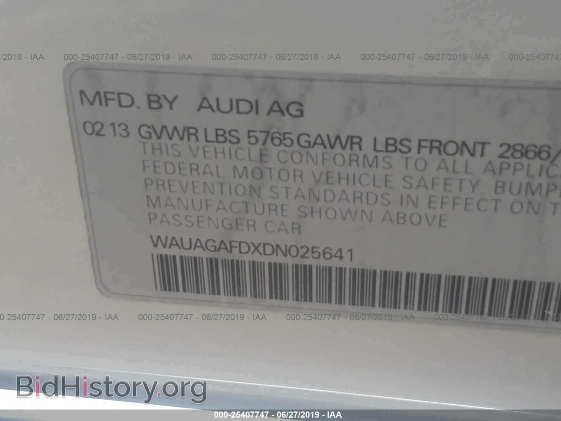 2013 AUDI A8 - VIN: WAUAGAFDXDN025641 - Фото 9