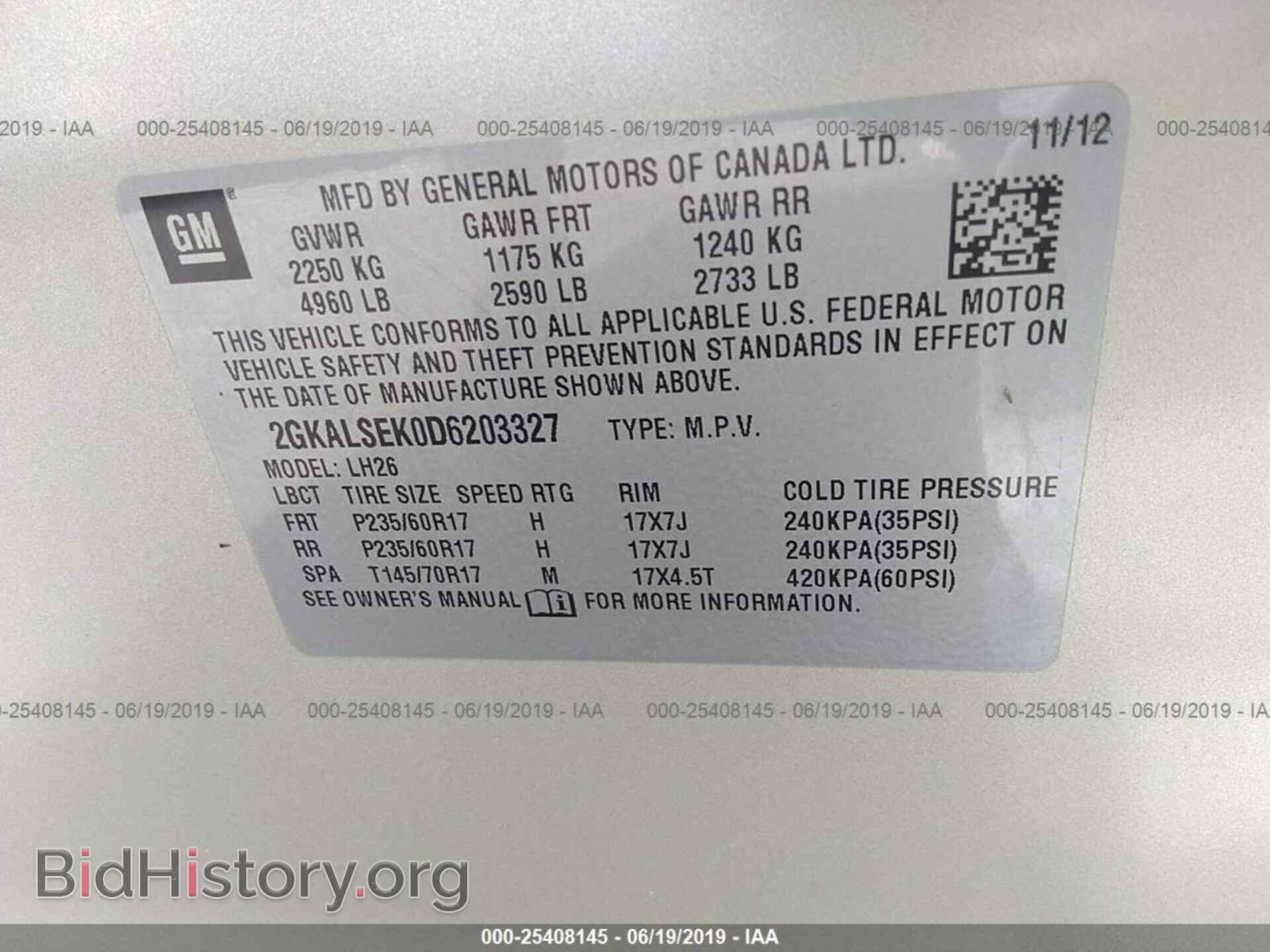 2013 GMC TERRAIN - VIN: 2GKALSEK0D6203327 - Photo 9