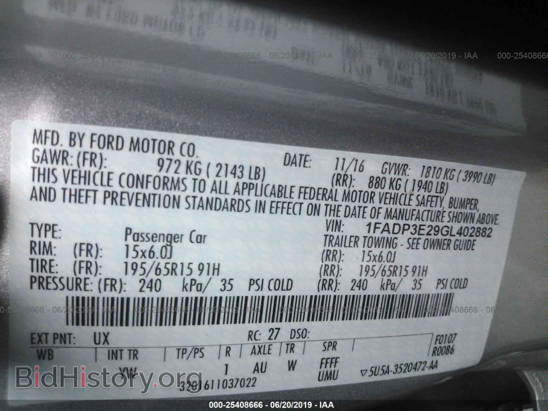 2016 FORD FOCUS - VIN: 1FADP3E29GL402882 - Photo 9
