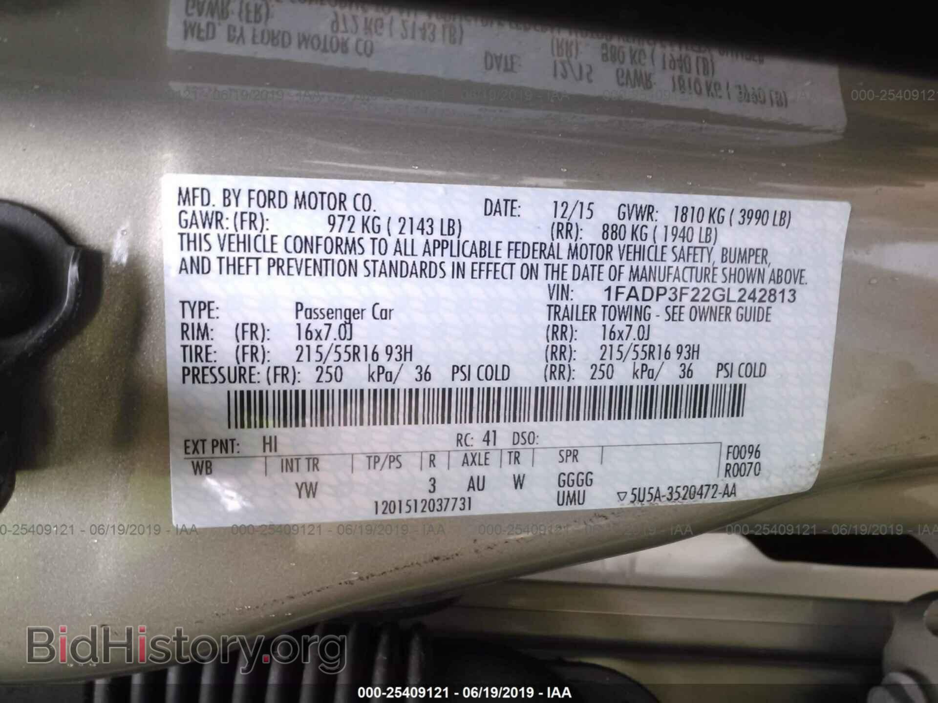 2016 FORD FOCUS - VIN: 1FADP3F22GL242813 - Photo 9