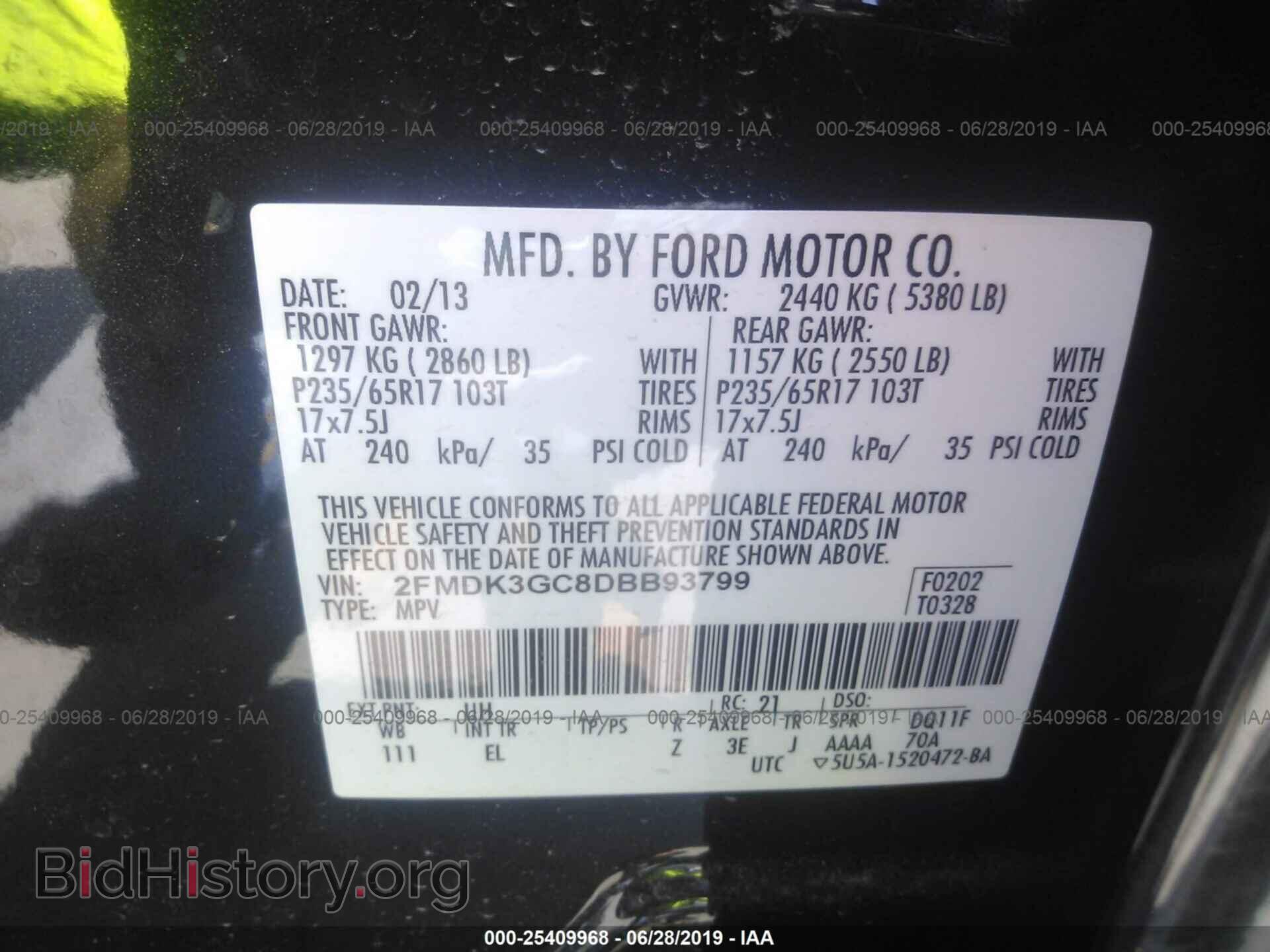 2013 FORD EDGE - VIN: 2FMDK3GC8DBB93799 - Photo 9