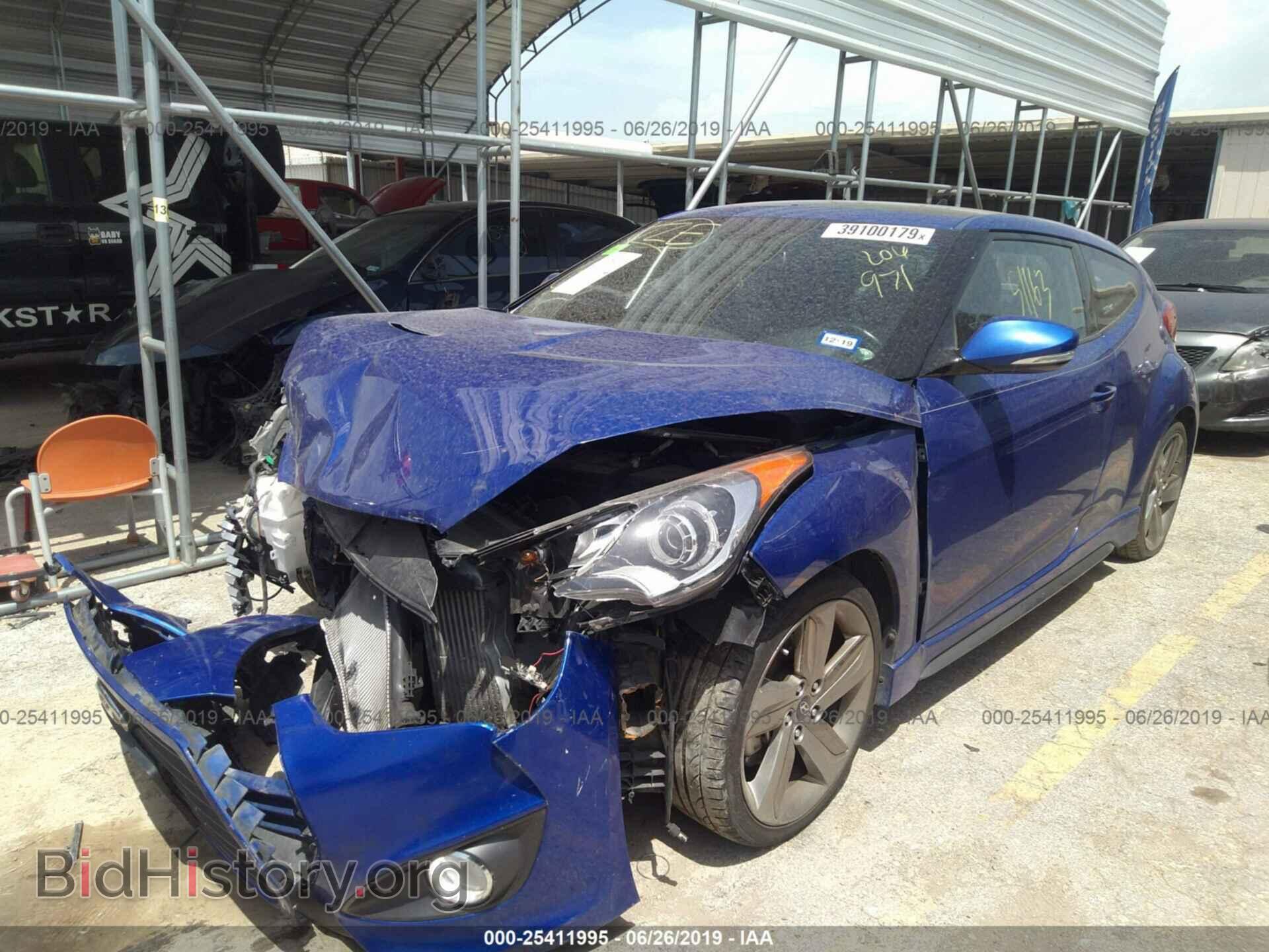 2014 HYUNDAI VELOSTER - VIN: KMHTC6AE7EU204971 - Фото 2