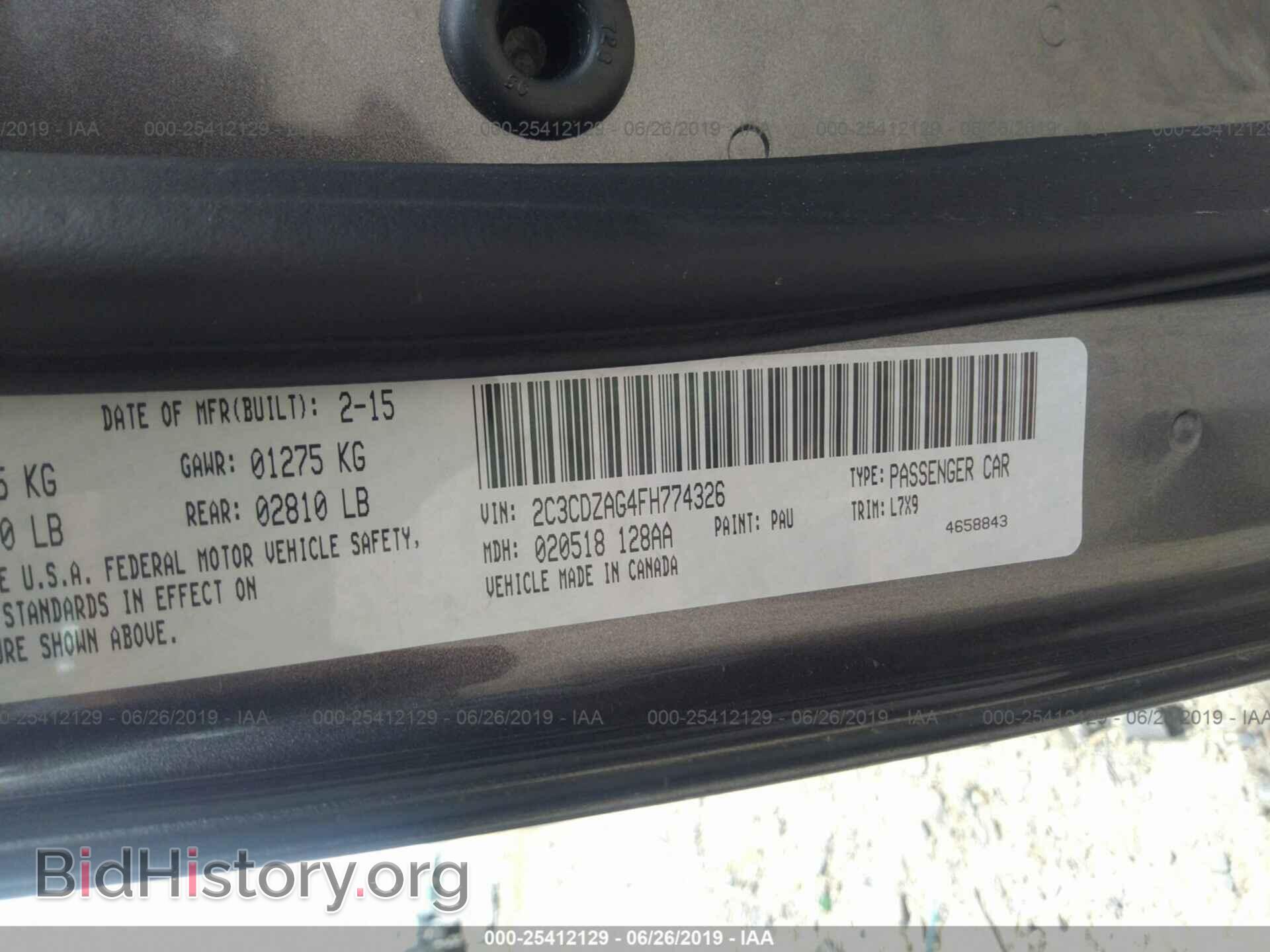 2015 DODGE CHALLENGER - VIN: 2C3CDZAG4FH774326 - Photo 9