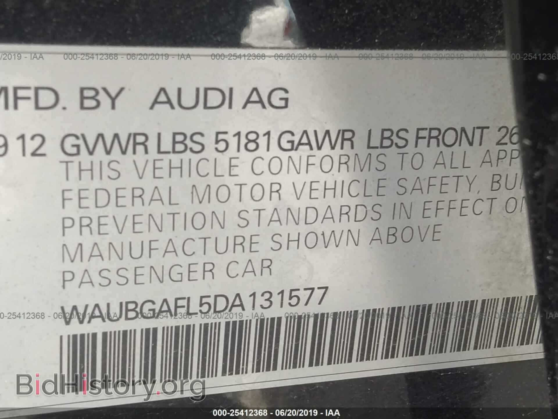2013 AUDI S4 - VIN: WAUBGAFL5DA131577 - Фото 9