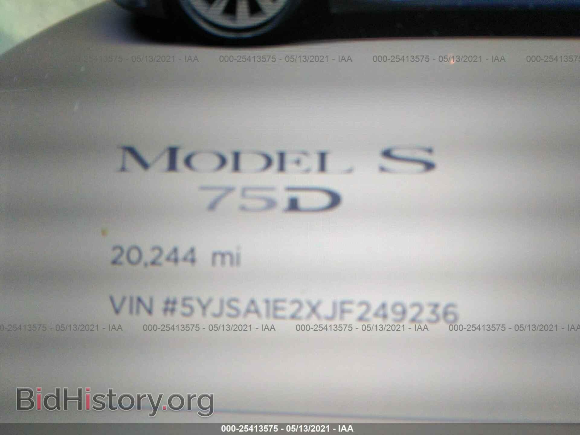 2018 TESLA MODEL S - VIN: 5YJSA1E2XJF249236 - Фото 7