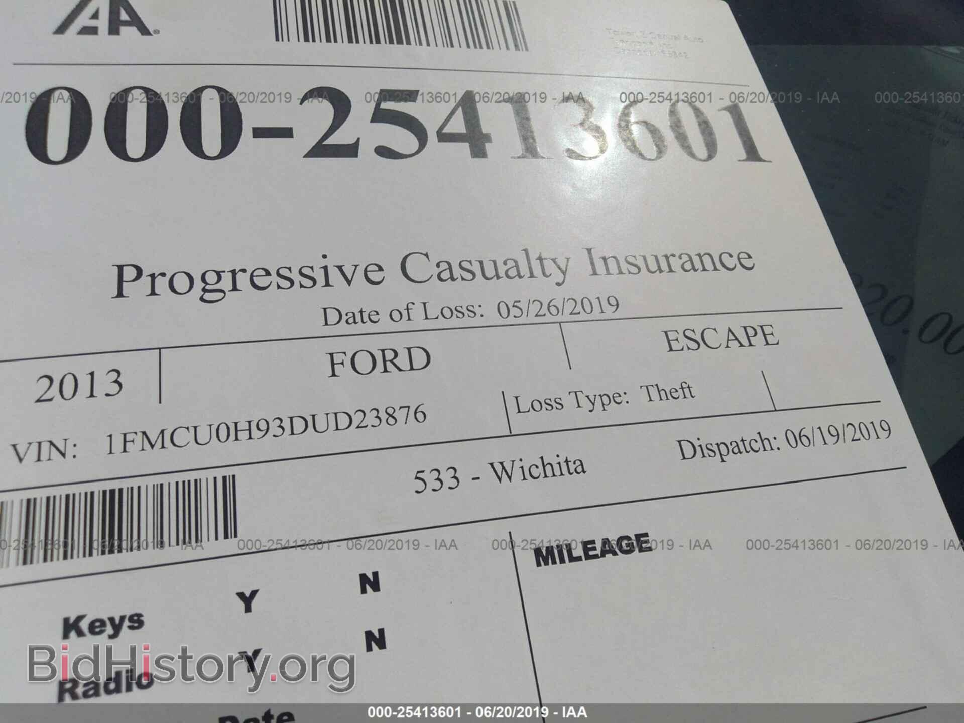 2013 FORD ESCAPE - VIN: 1FMCU0H93DUD23876 - Фото 6