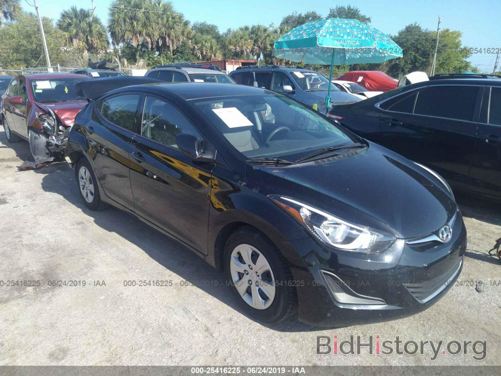 Photo KMHDH4AE8GU530257 - HYUNDAI ELANTRA 2016