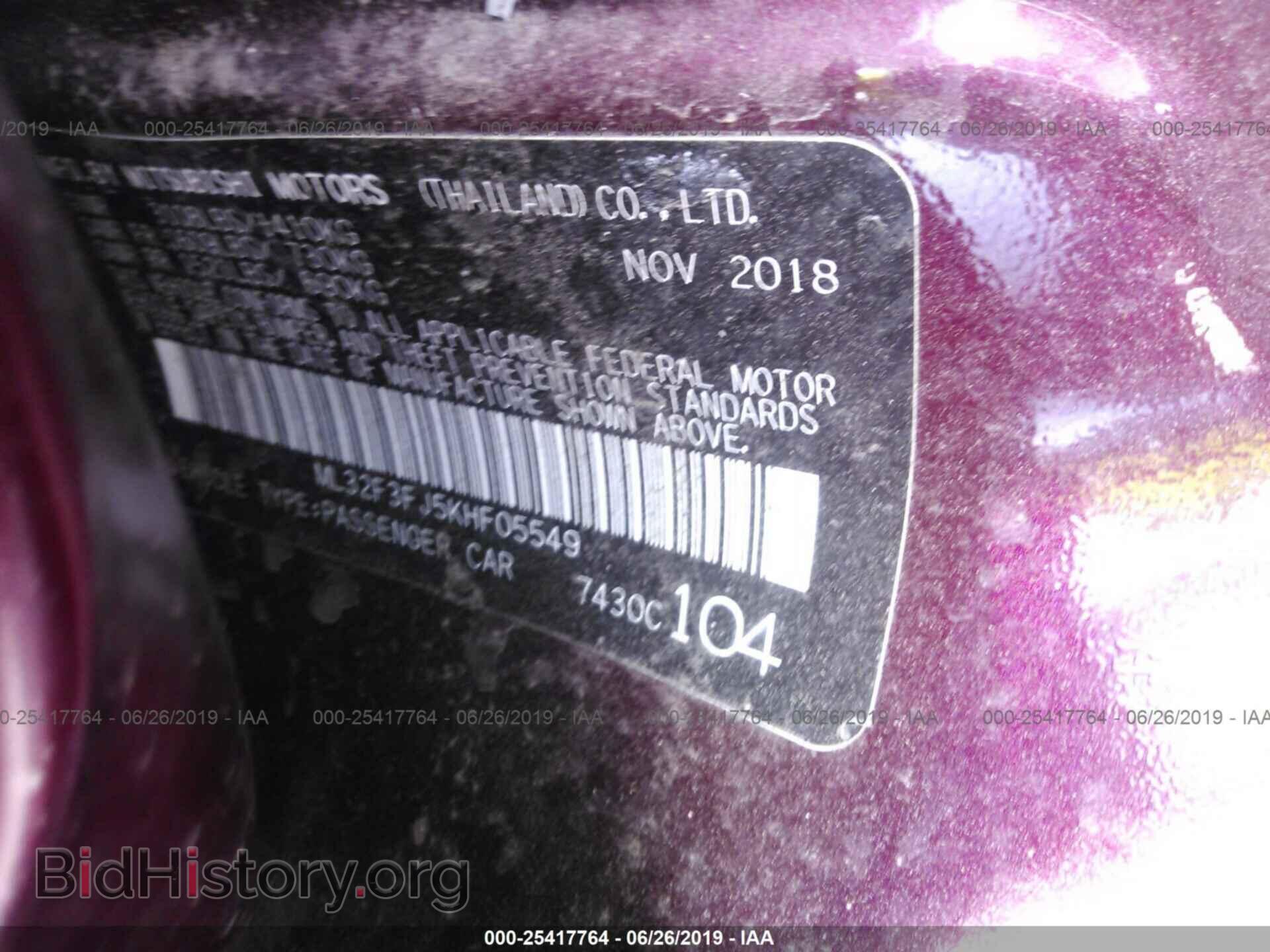 2019 MITSUBISHI MIRAGE - VIN: ML32F3FJ5KHF05549 - Фото 9