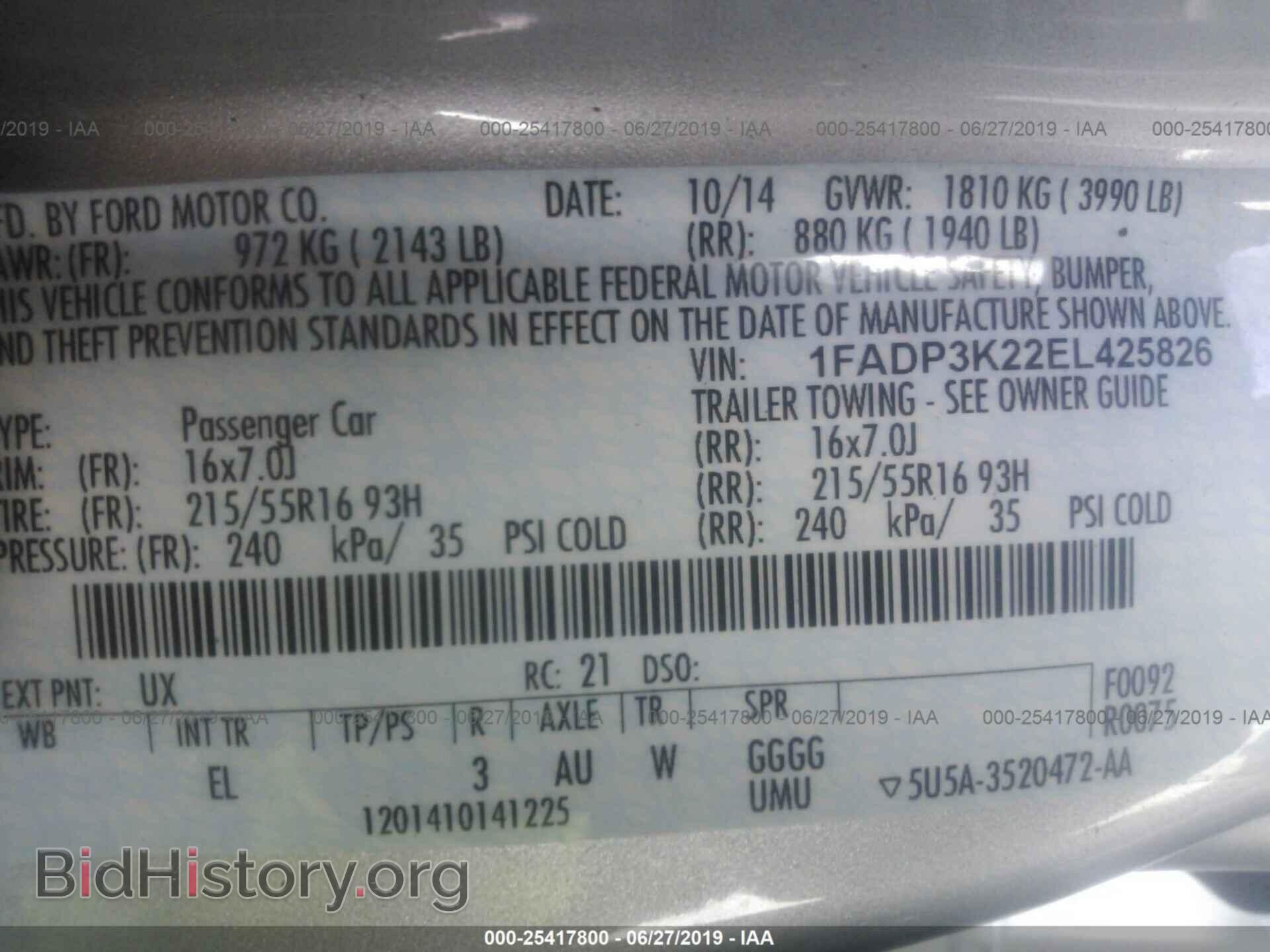 2014 FORD FOCUS - VIN: 1FADP3K22EL425826 - Photo 9
