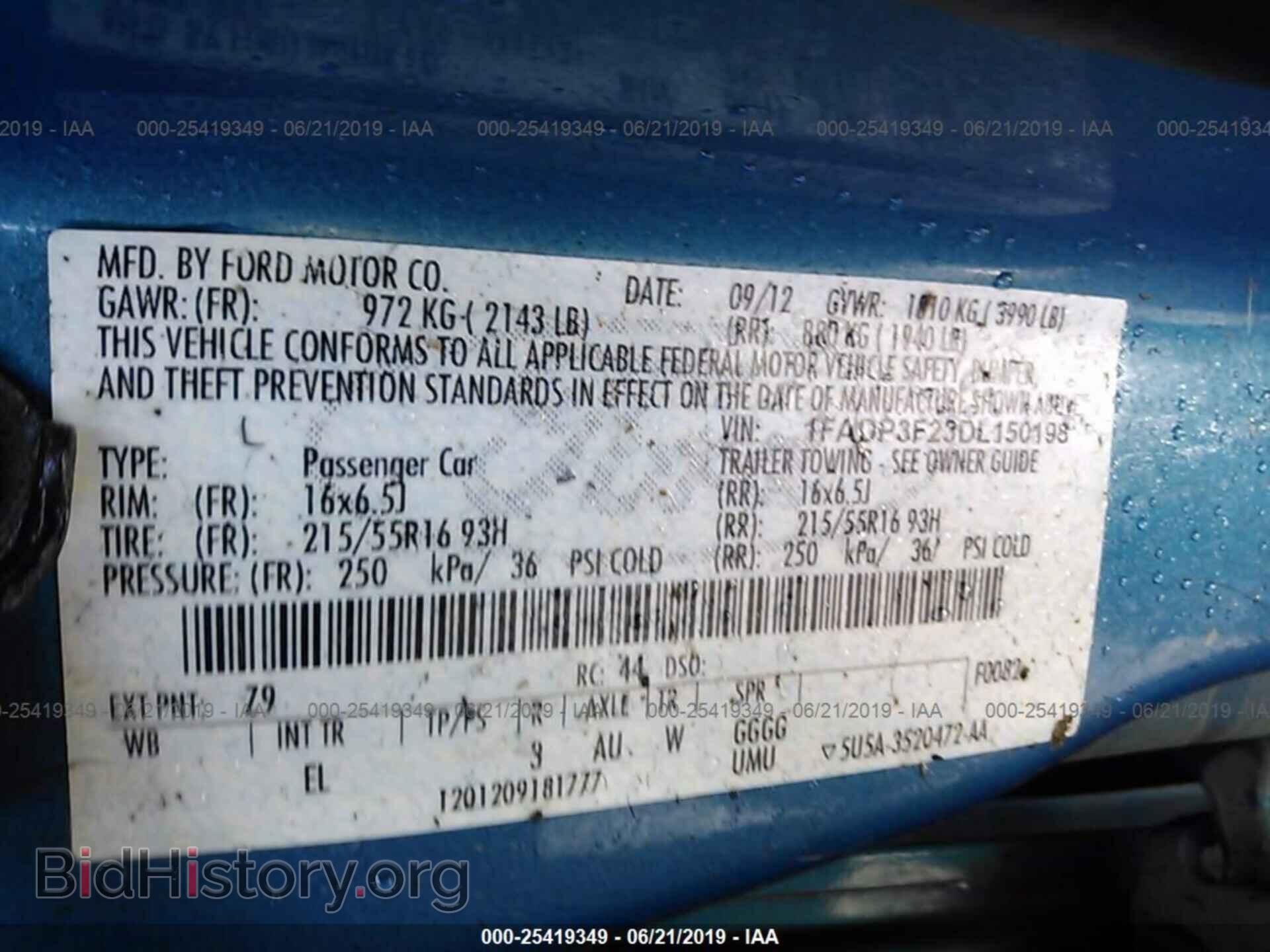 2013 FORD FOCUS - VIN: 1FADP3F23DL150198 - Photo 9