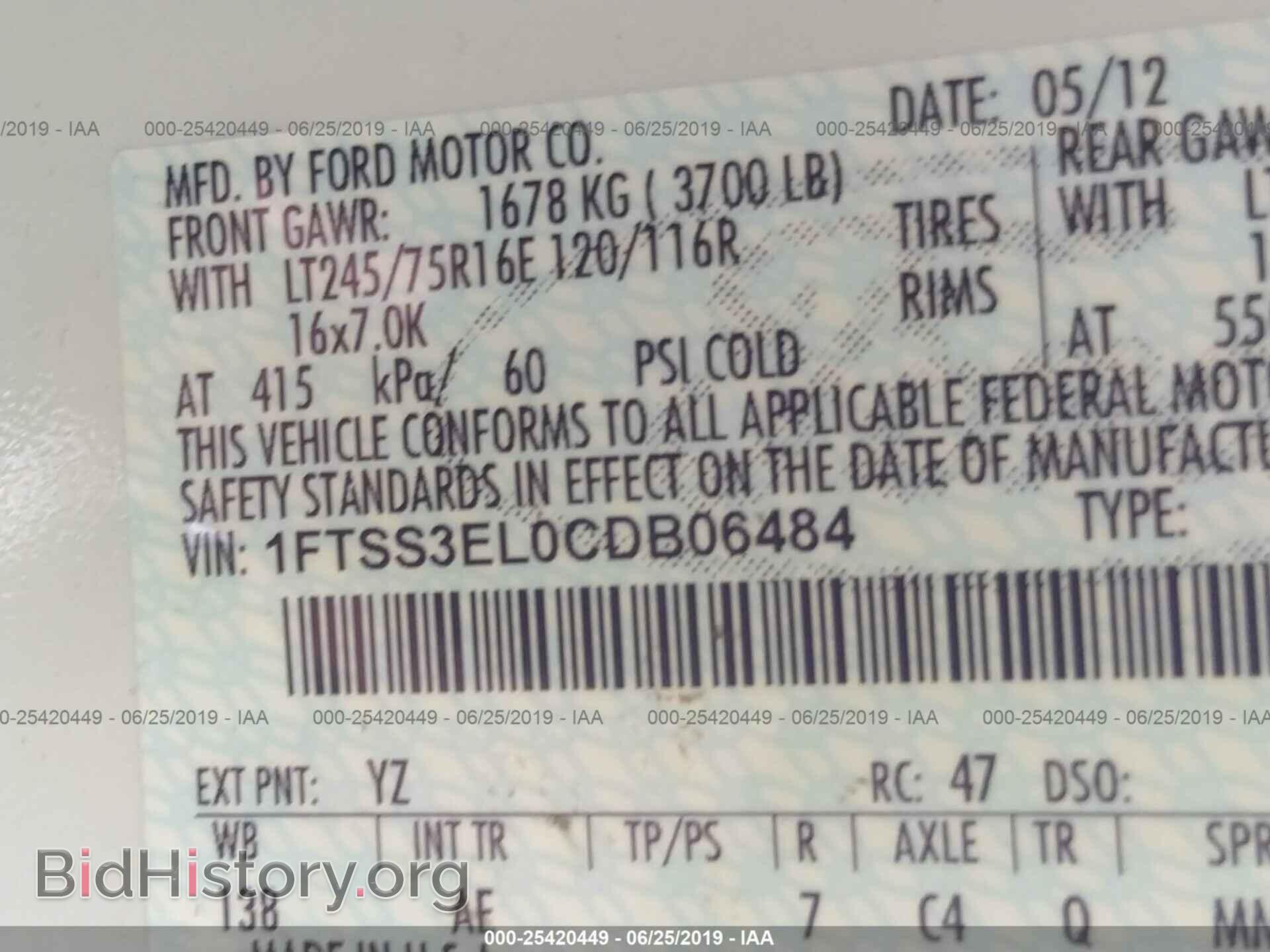 2012 FORD ECONOLINE - VIN: 1FTSS3EL0CDB06484 - Фото 9