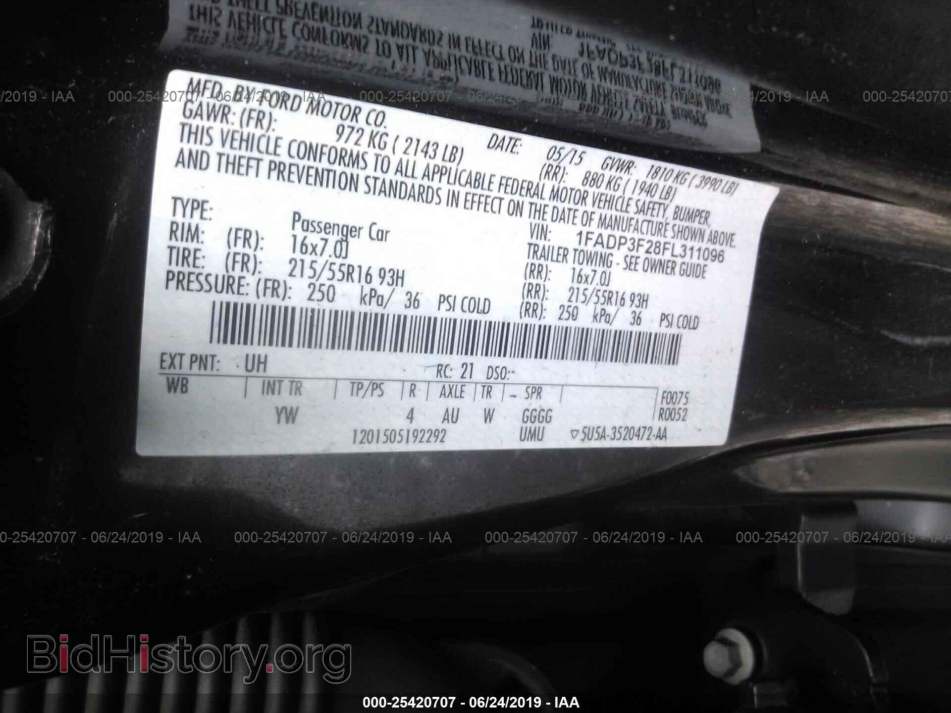 2015 FORD FOCUS - VIN: 1FADP3F28FL311096 - Фото 9