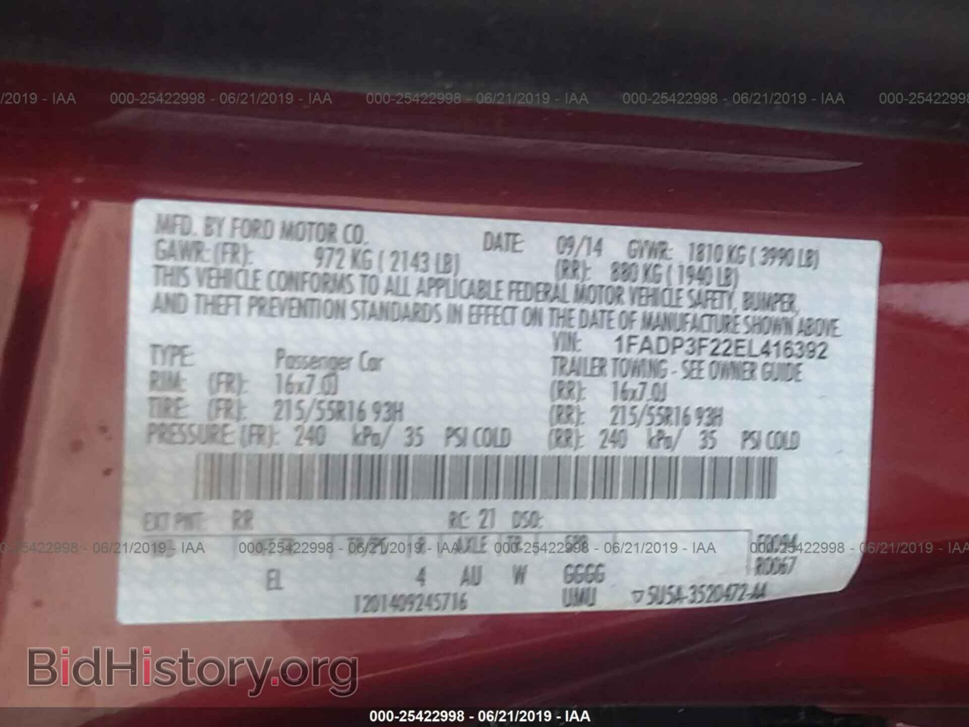 2014 FORD FOCUS - VIN: 1FADP3F22EL416392 - Photo 9