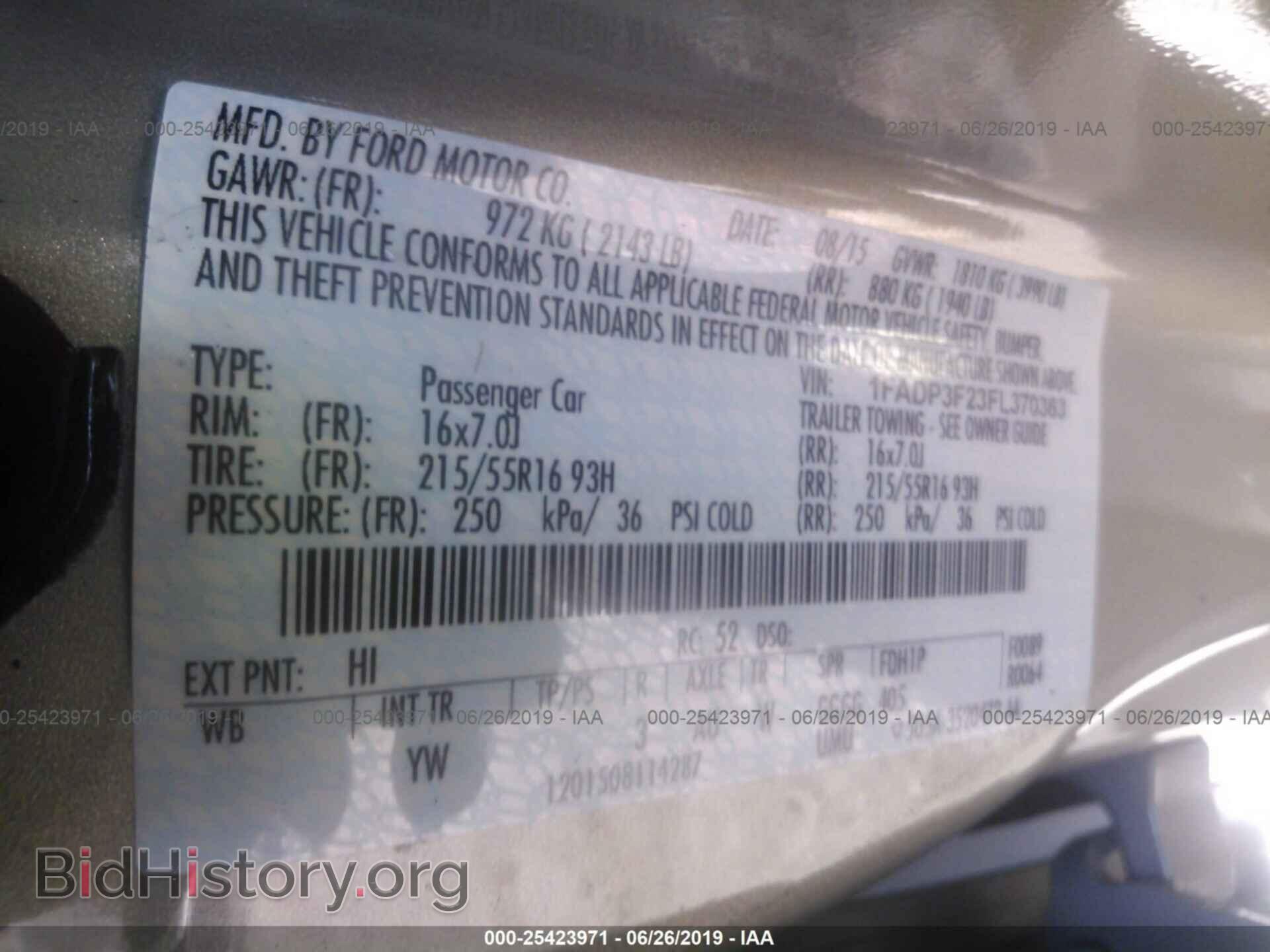 2015 FORD FOCUS - VIN: 1FADP3F23FL370363 - Фото 9