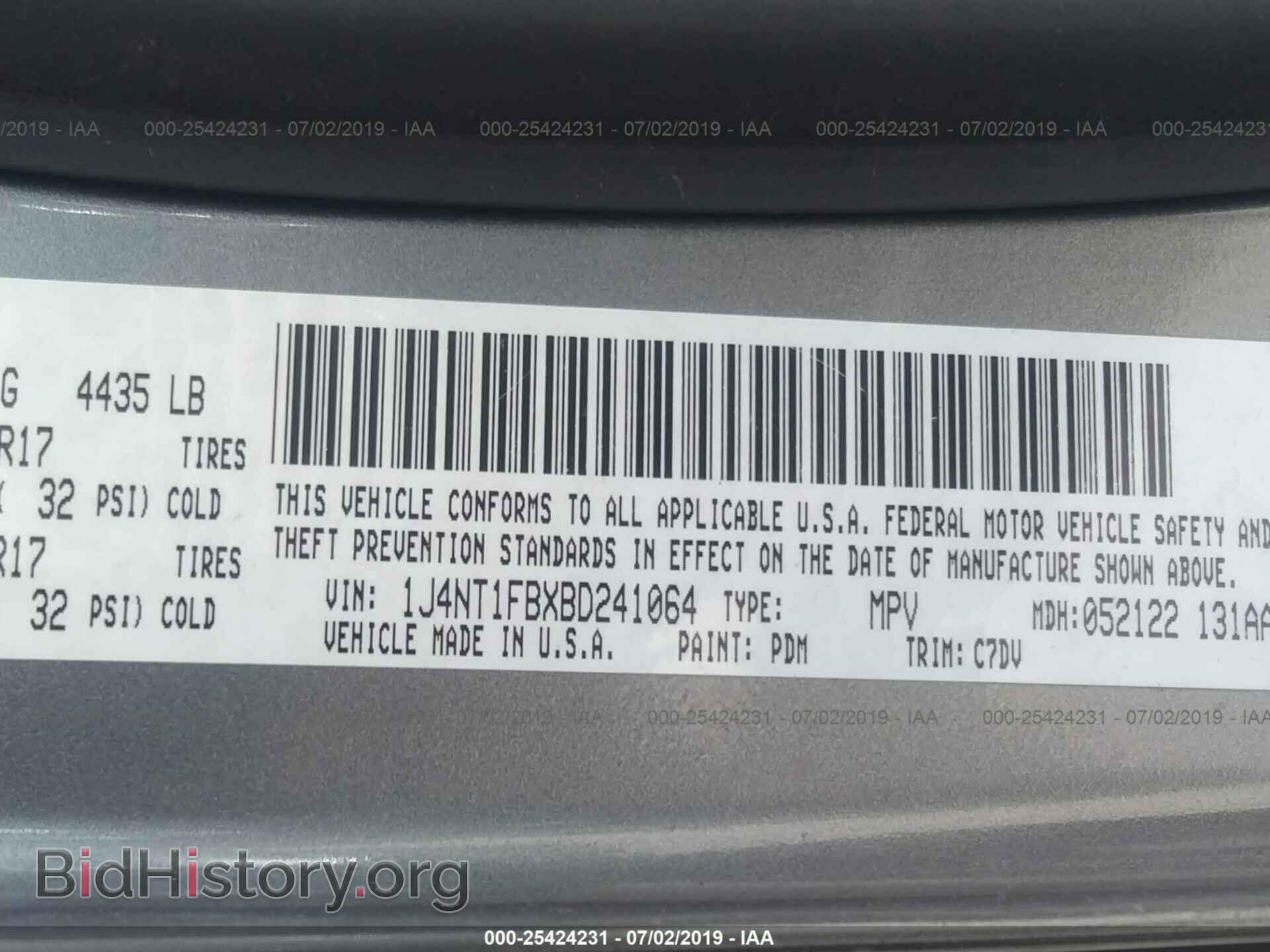 2011 JEEP COMPASS - VIN: 1J4NT1FBXBD241064 - Фото 9