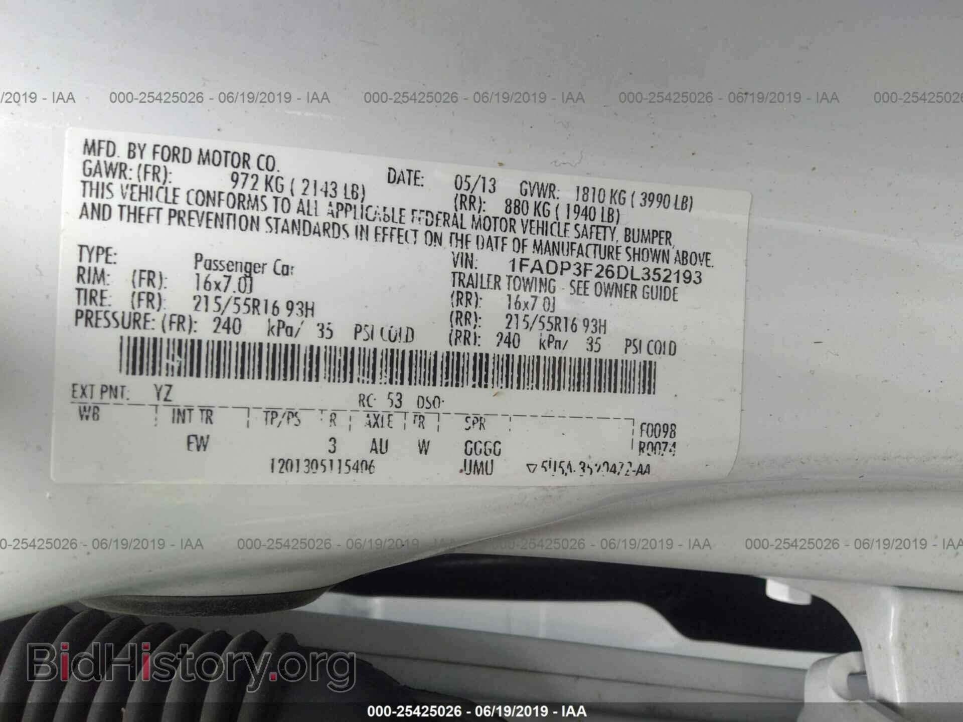 2013 FORD FOCUS - VIN: 1FADP3F26DL352193 - Photo 9