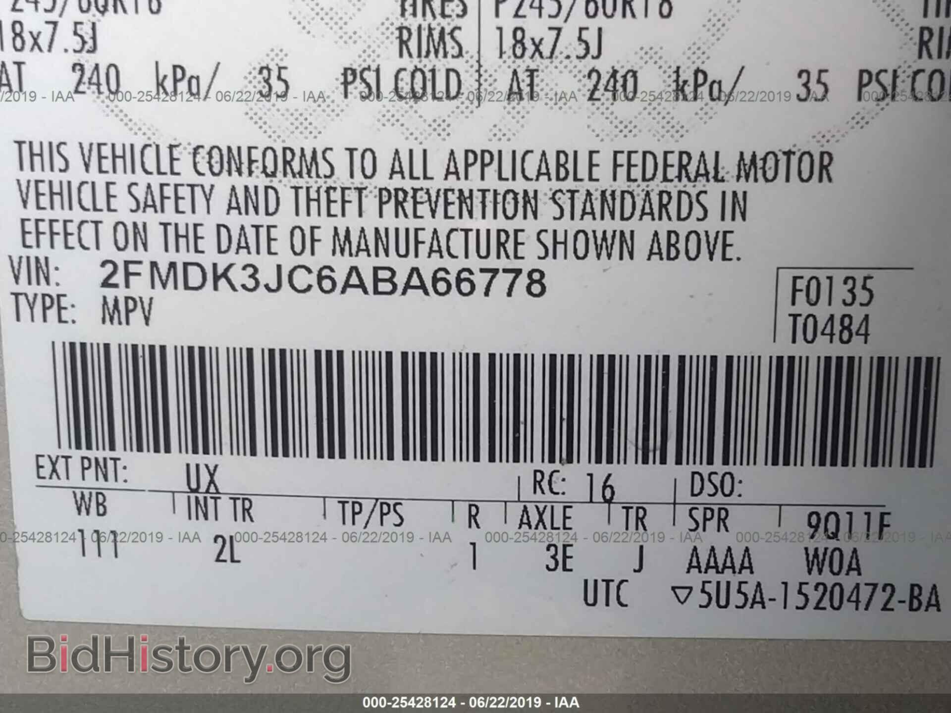 2010 FORD EDGE - VIN: 2FMDK3JC6ABA66778 - Photo 9