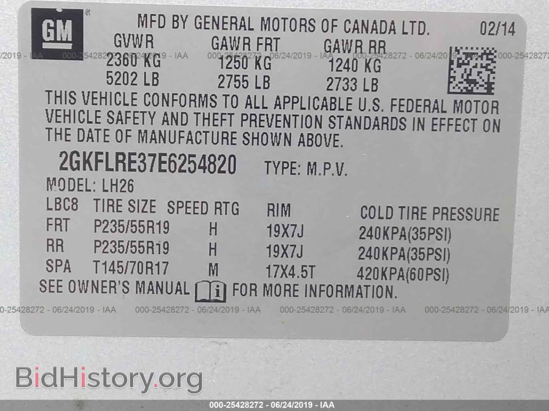 2014 GMC TERRAIN - VIN: 2GKFLRE37E6254820 - Photo 9