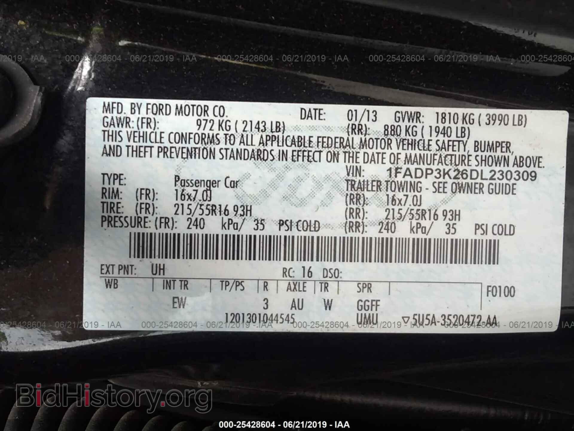 2013 FORD FOCUS - VIN: 1FADP3K26DL230309 - Photo 9