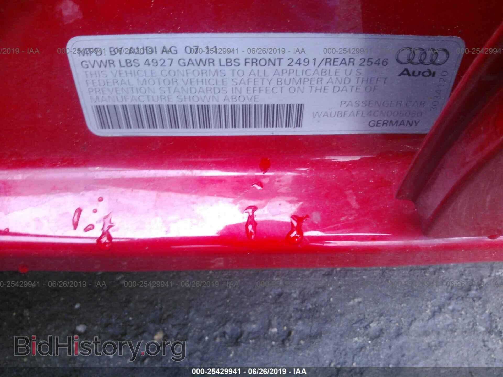 2012 AUDI A4 - VIN: WAUBFAFL4CN005060 - Photo 9