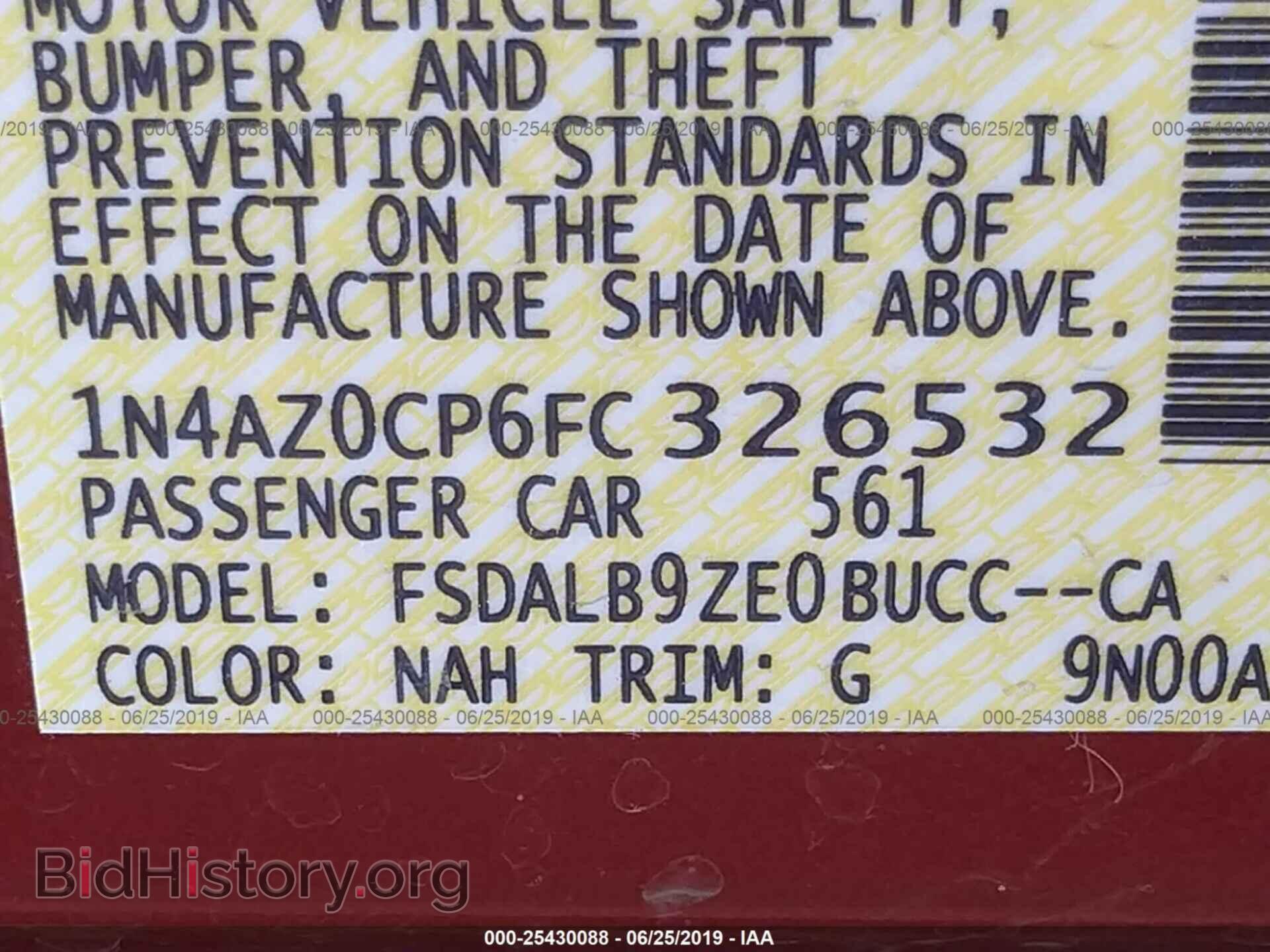 2015 NISSAN LEAF - VIN: 1N4AZ0CP6FC326532 - Фото 9