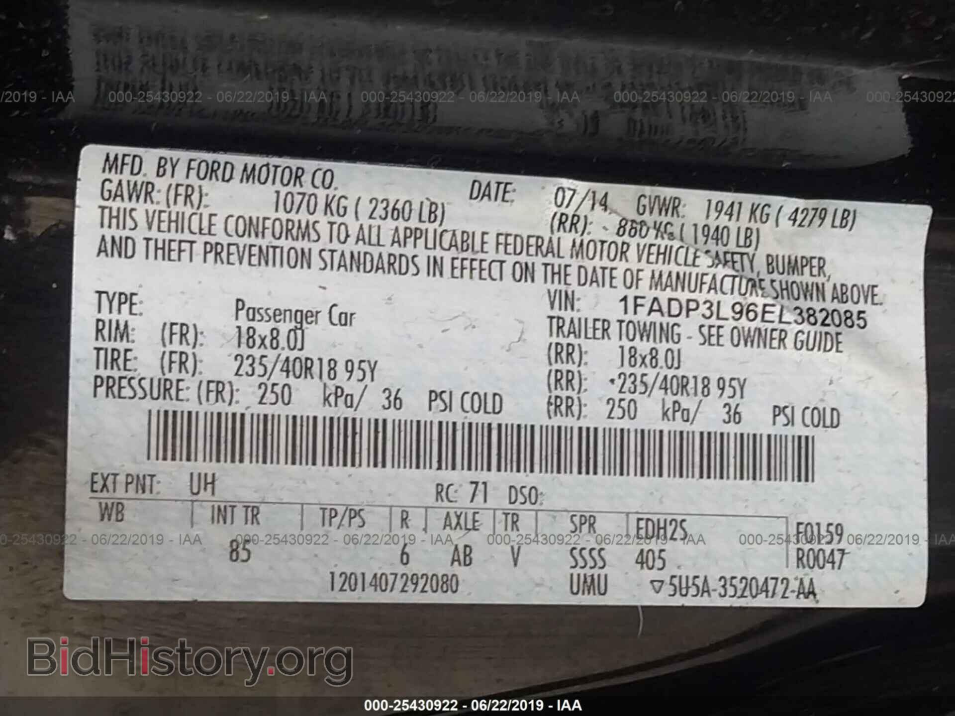 2014 FORD FOCUS - VIN: 1FADP3L96EL382085 - Photo 9