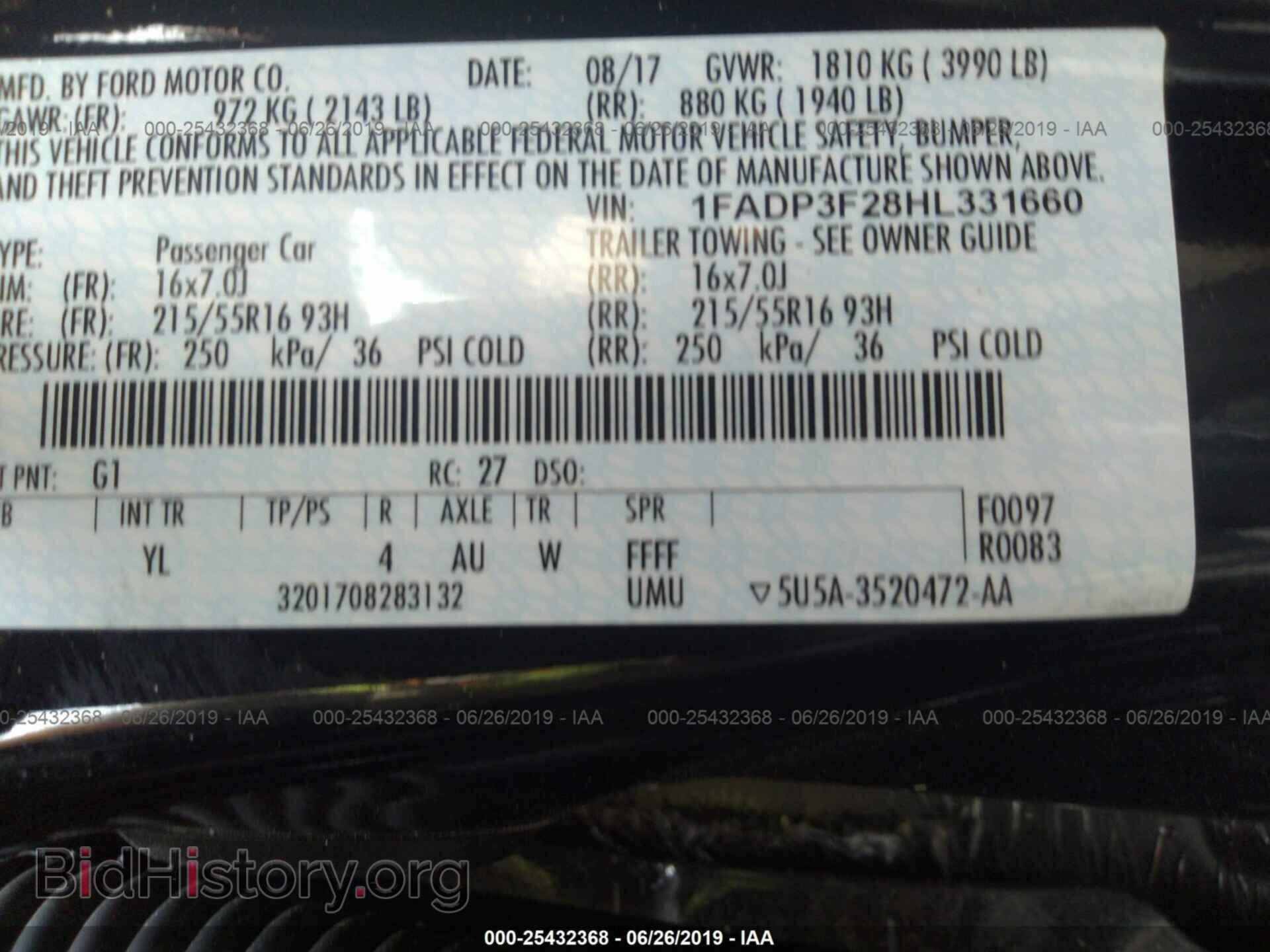 2017 FORD FOCUS - VIN: 1FADP3F28HL331660 - Photo 9
