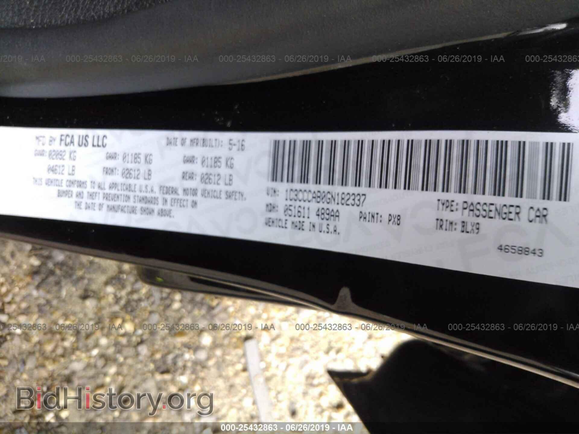 2016 CHRYSLER 200 - VIN: 1C3CCCAB0GN182337 - Фото 9