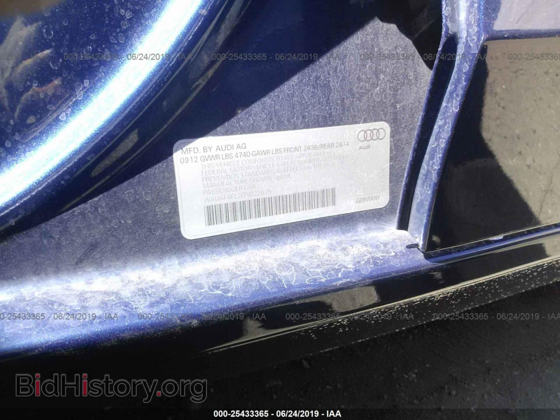 2013 AUDI A4 - VIN: WAUAFAFL2DN022615 - Фото 9