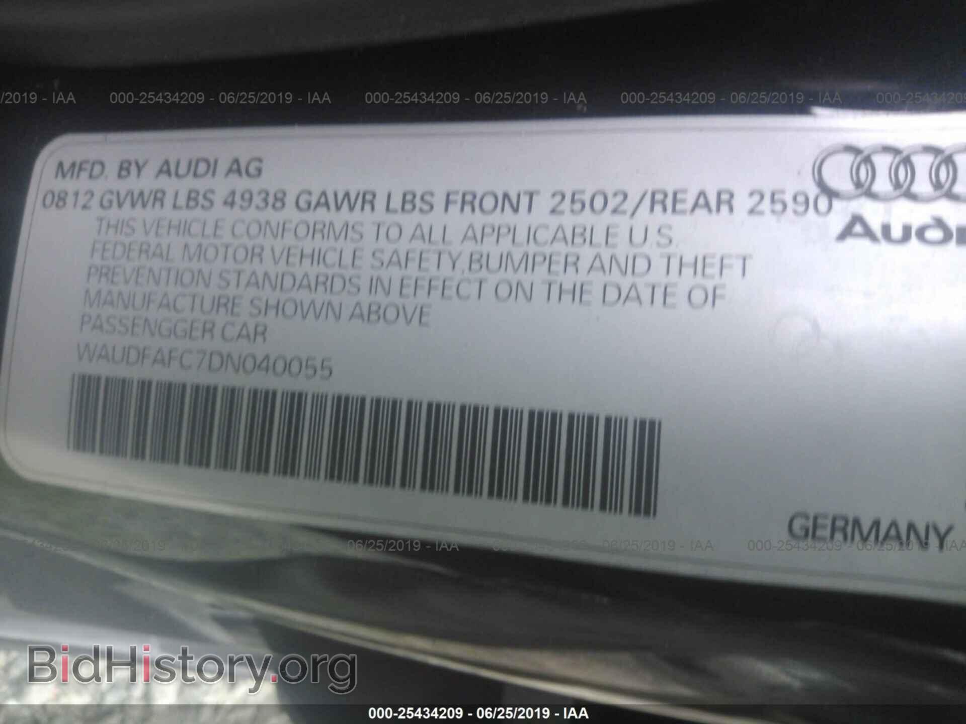 2013 AUDI A6 - VIN: WAUDFAFC7DN040055 - Photo 9