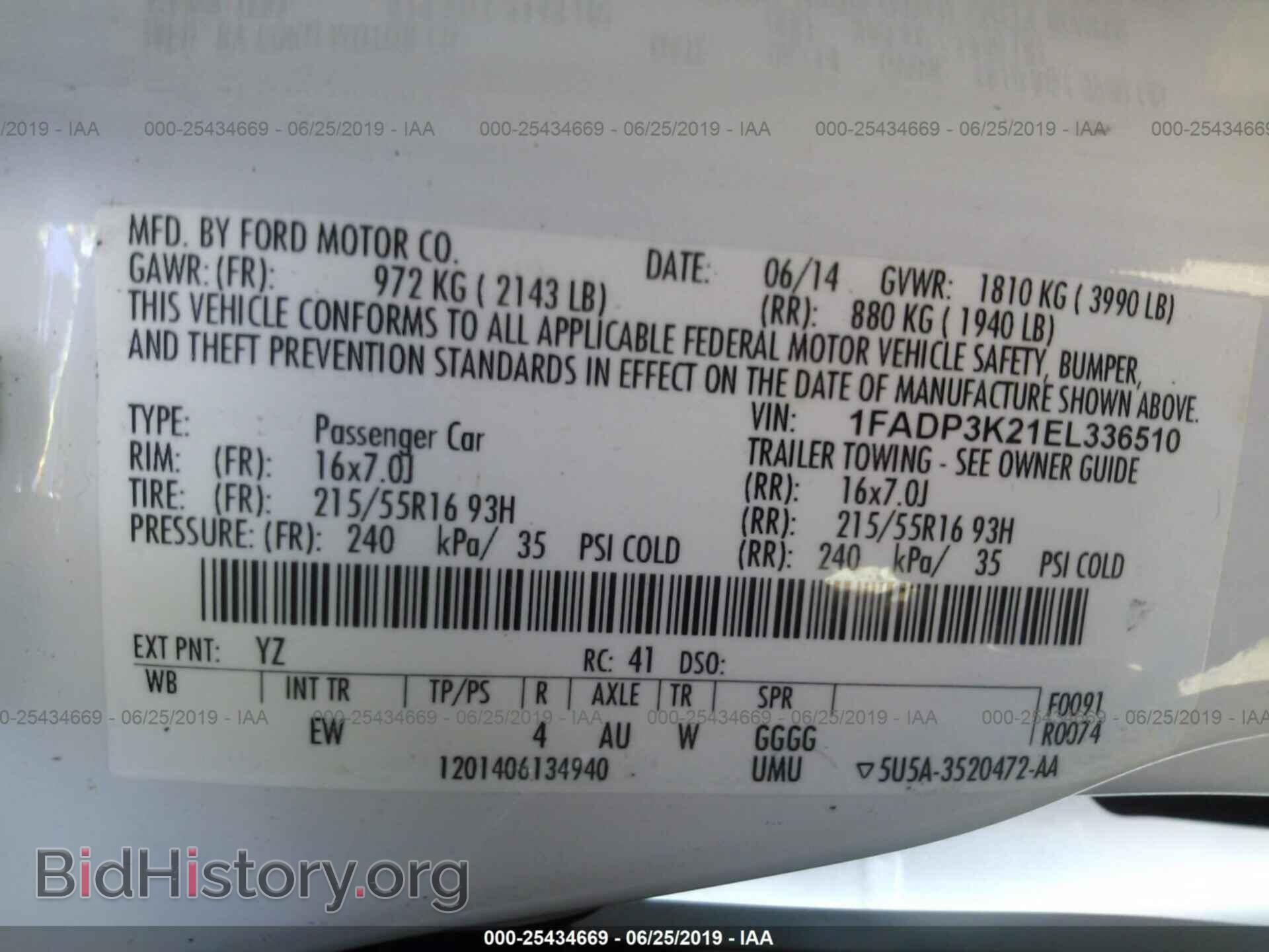 2014 FORD FOCUS - VIN: 1FADP3K21EL336510 - Photo 9