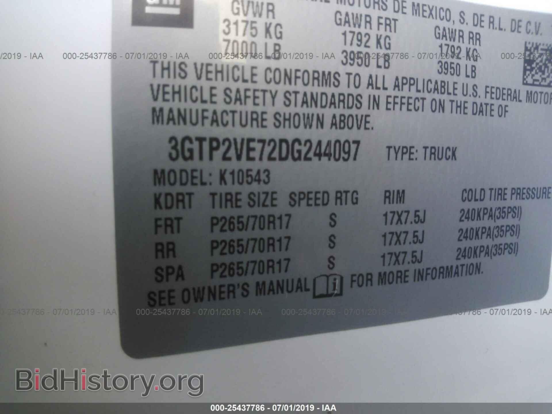 2013 GMC SIERRA - VIN: 3GTP2VE72DG244097 - Фото 9