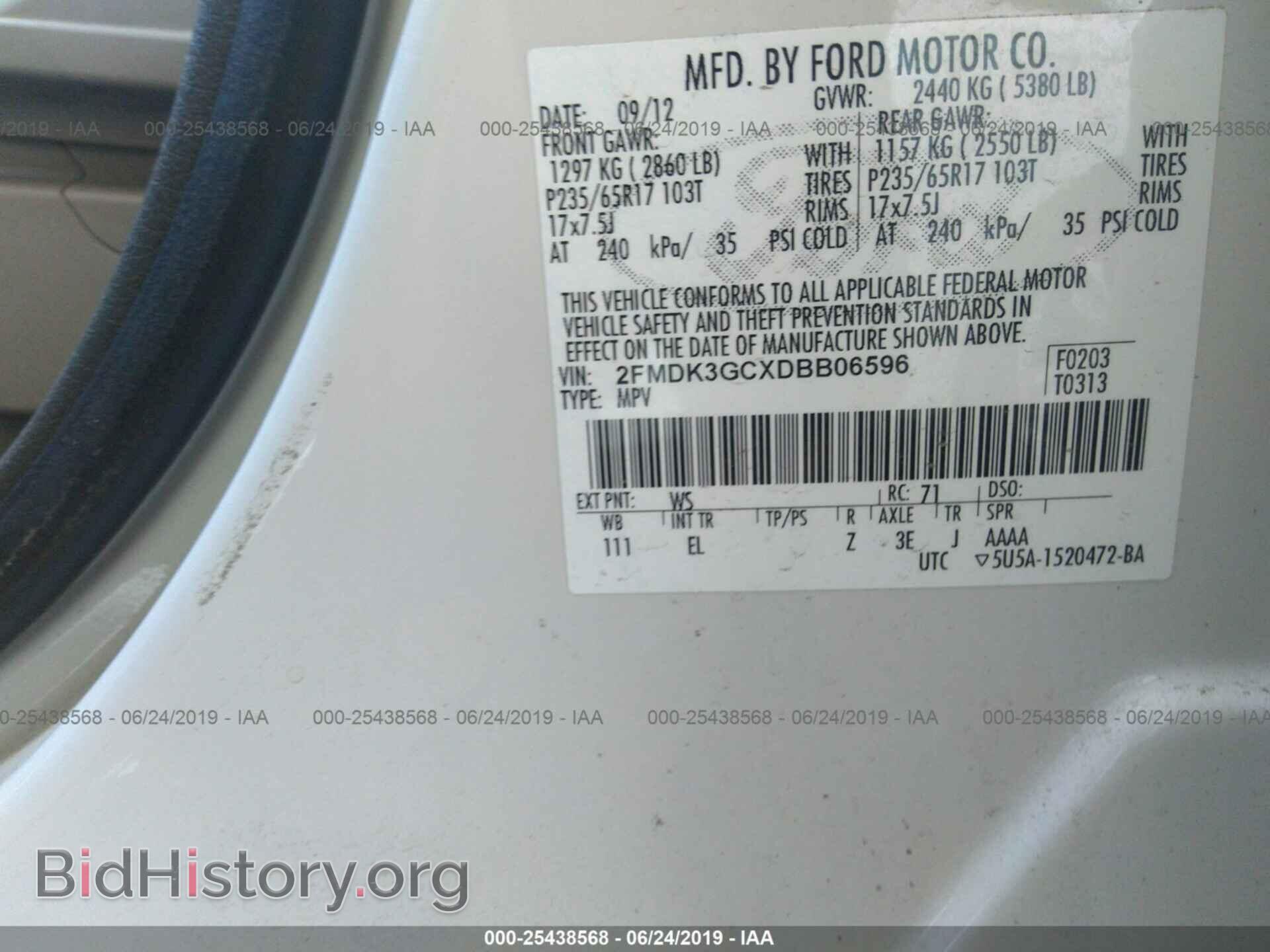 2013 FORD EDGE - VIN: 2FMDK3GCXDBB06596 - Фото 9