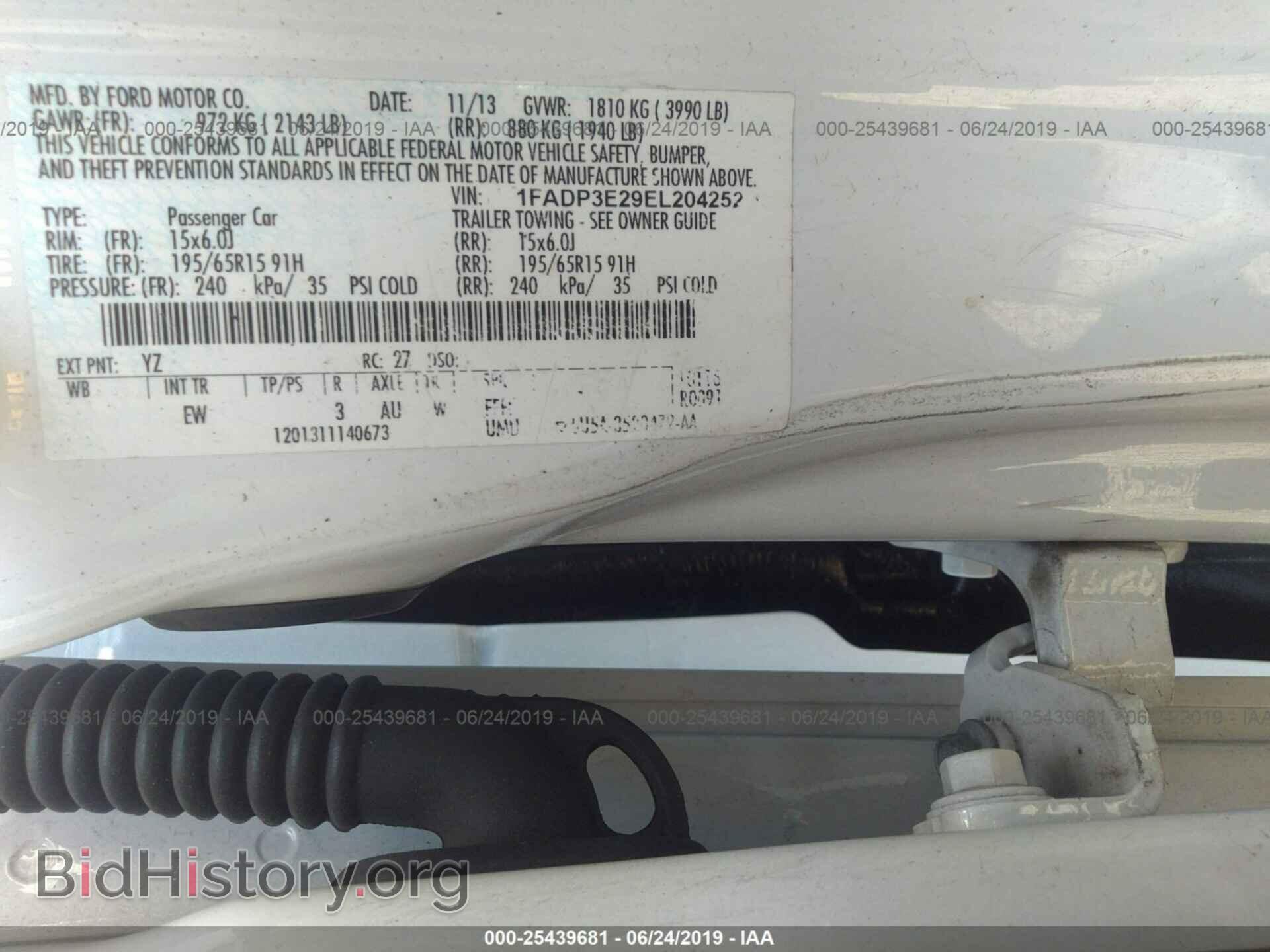 2014 FORD FOCUS - VIN: 1FADP3E29EL204252 - Фото 9