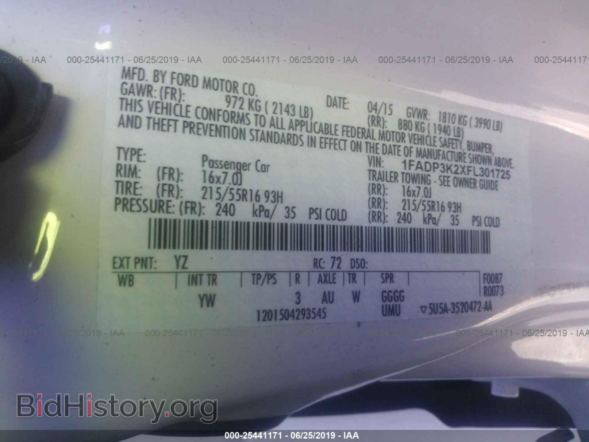 2015 FORD FOCUS - VIN: 1FADP3K2XFL301725 - Photo 9