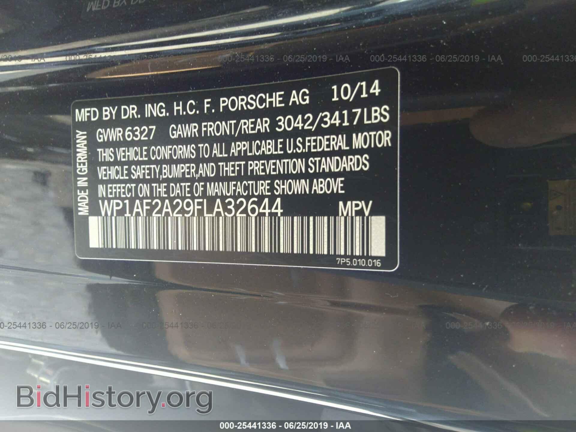 2015 PORSCHE CAYENNE - VIN: WP1AF2A29FLA32644 - Фото 9