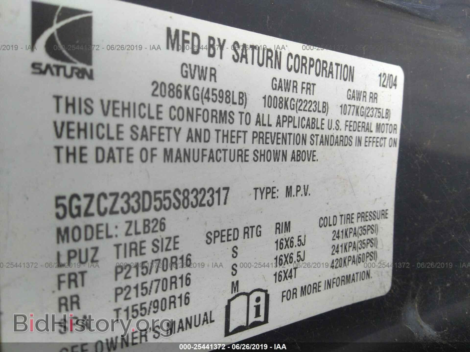 2005 SATURN VUE - VIN: 5GZCZ33D55S832317 - Фото 9