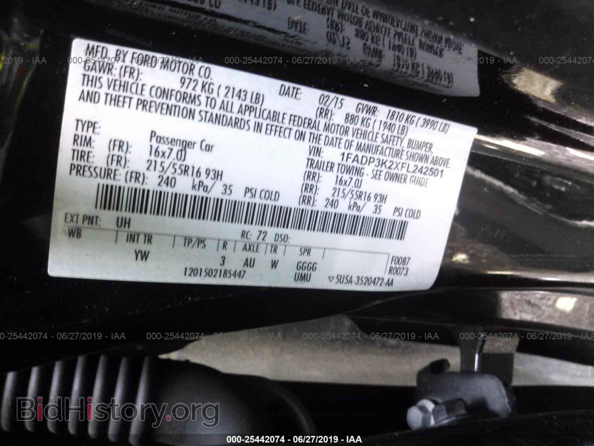 2015 FORD FOCUS - VIN: 1FADP3K2XFL242501 - Photo 9