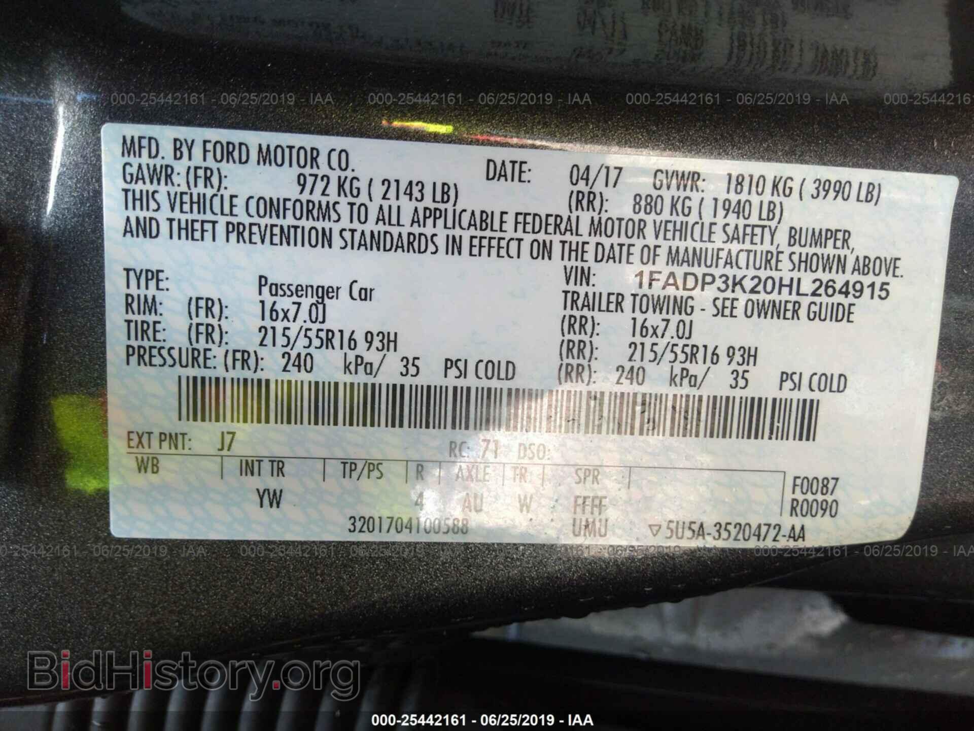 2017 FORD FOCUS - VIN: 1FADP3K20HL264915 - Фото 9